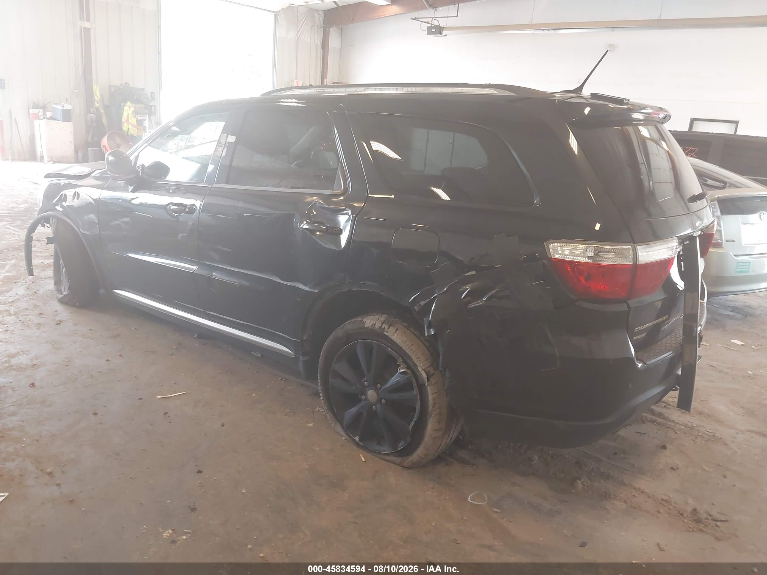 2012 Dodge Durango Crew Black vin: 1C4RDJDG3CC337189