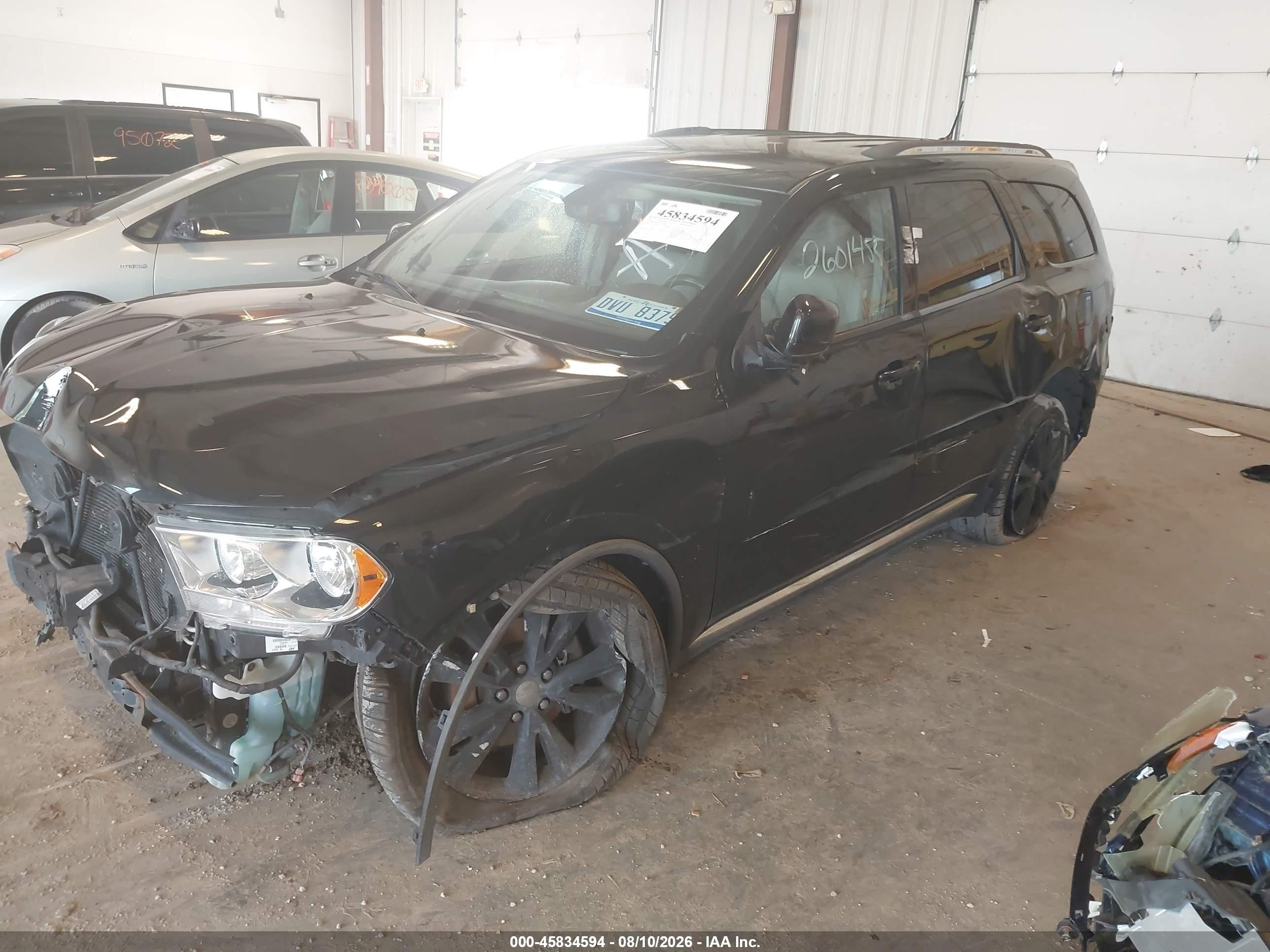2012 Dodge Durango Crew Black vin: 1C4RDJDG3CC337189