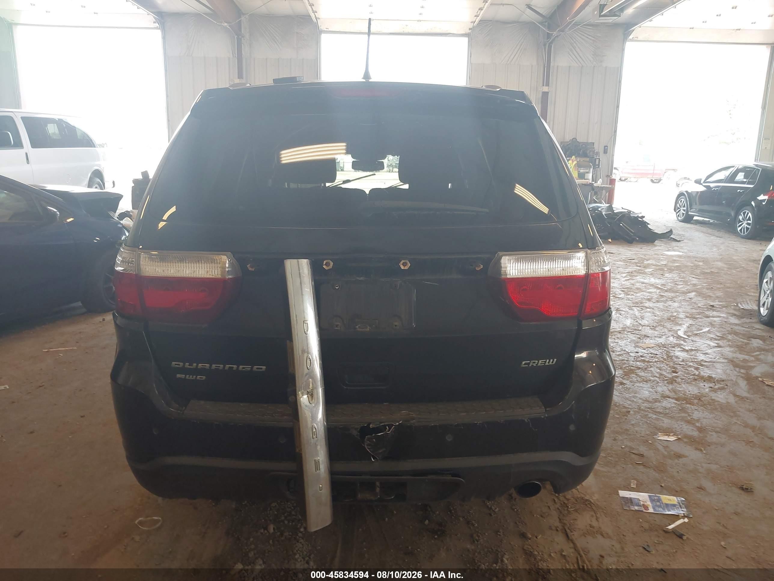 2012 Dodge Durango Crew Black vin: 1C4RDJDG3CC337189
