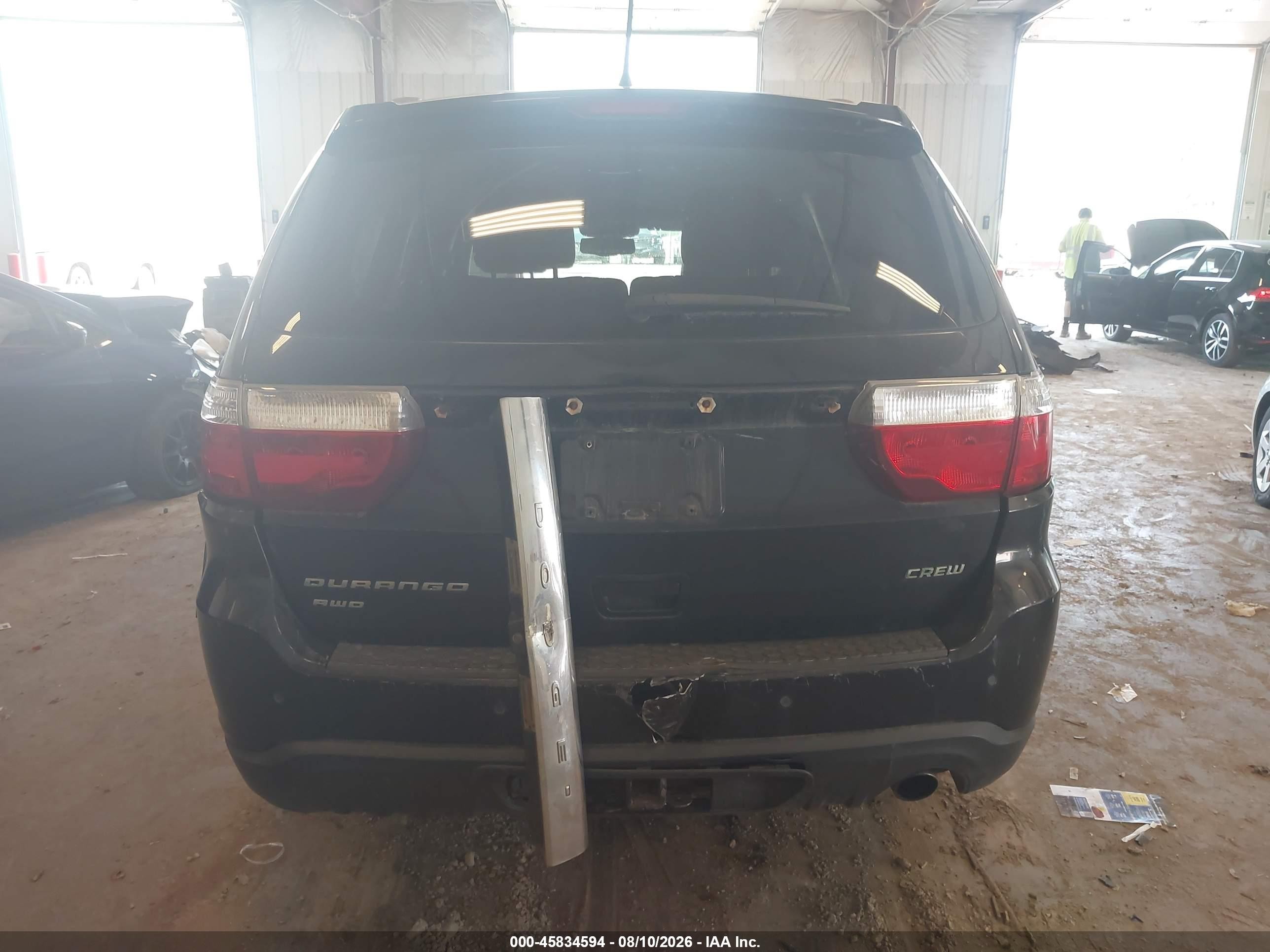 2012 Dodge Durango Crew Black vin: 1C4RDJDG3CC337189