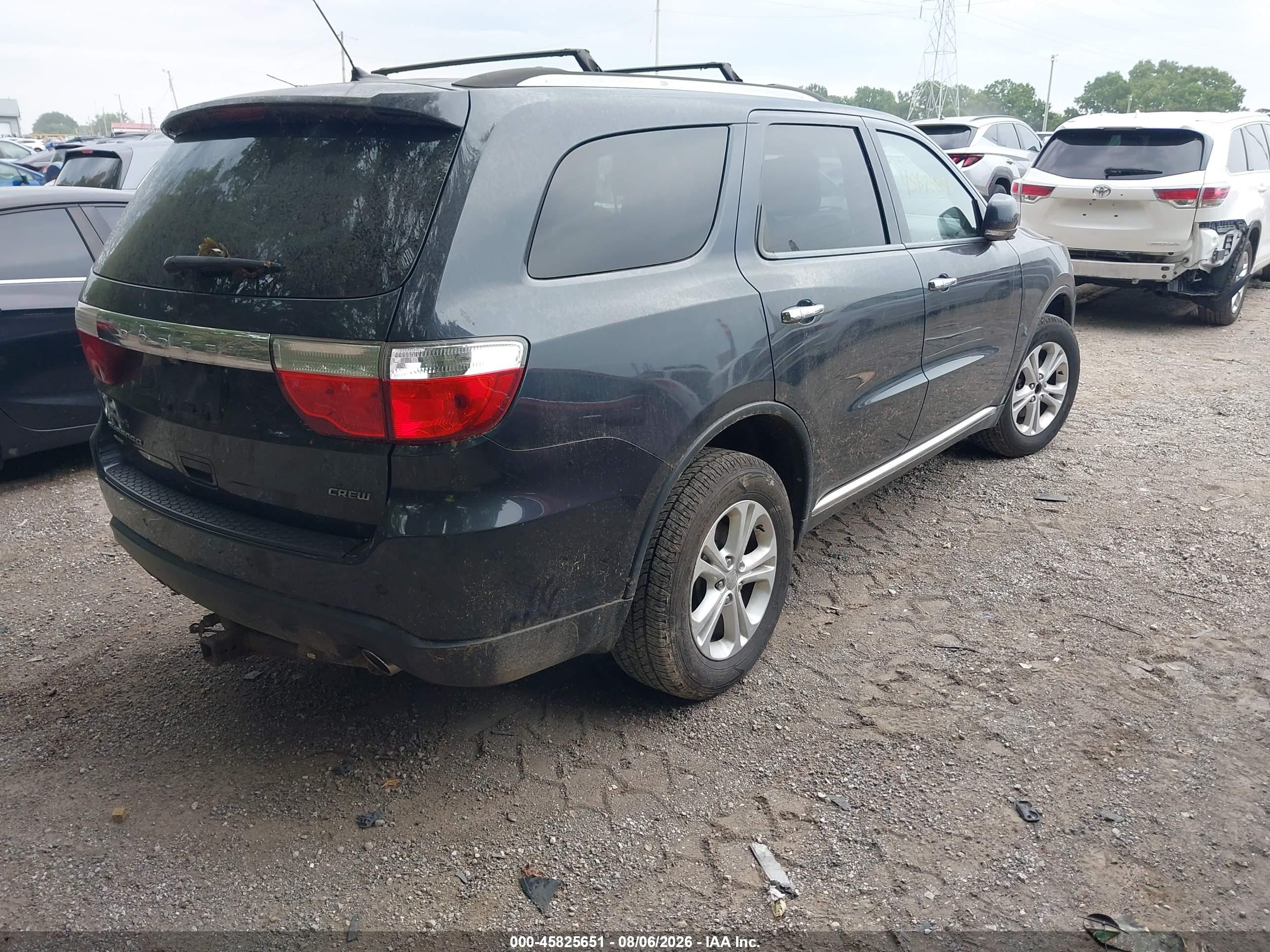 2013 Dodge Durango Crew Gray vin: 1C4RDJDG3DC597030