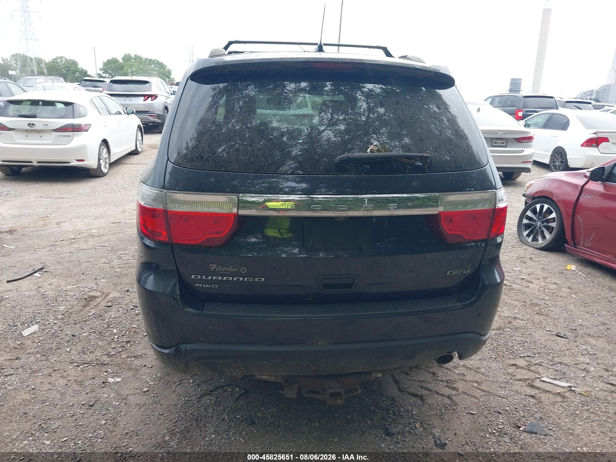 2013 Dodge Durango Crew Gray vin: 1C4RDJDG3DC597030