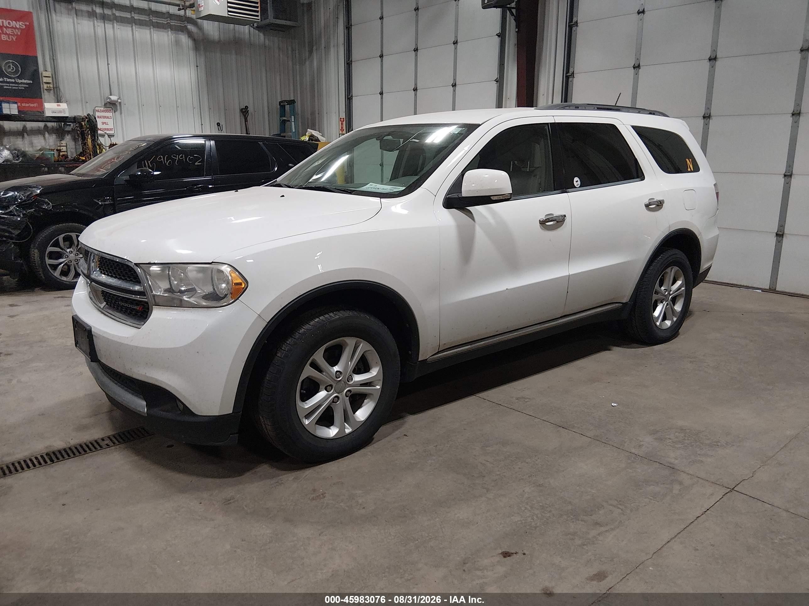 2013 Dodge Durango Crew White vin: 1C4RDJDG3DC637879