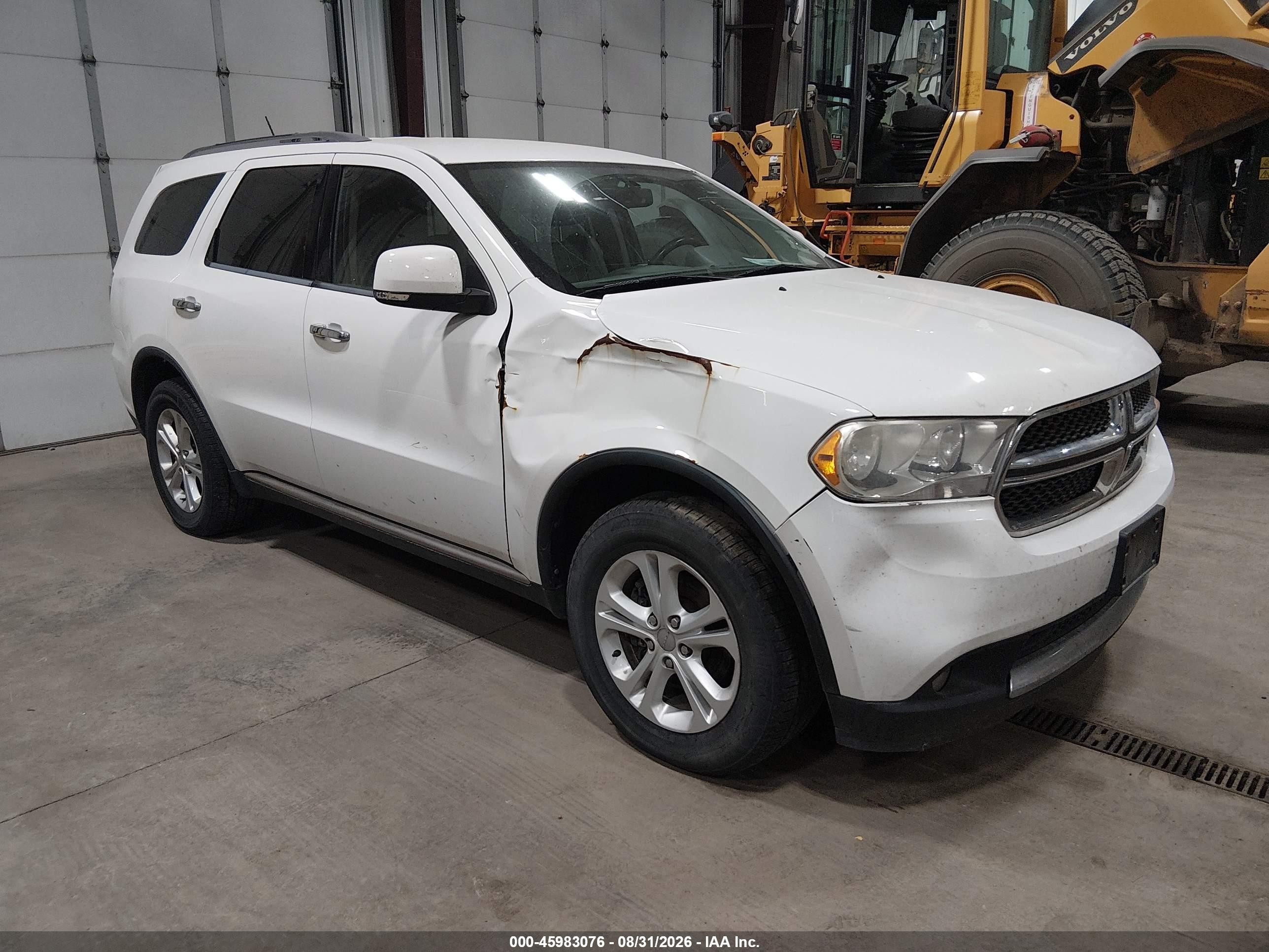 2013 Dodge Durango Crew White vin: 1C4RDJDG3DC637879