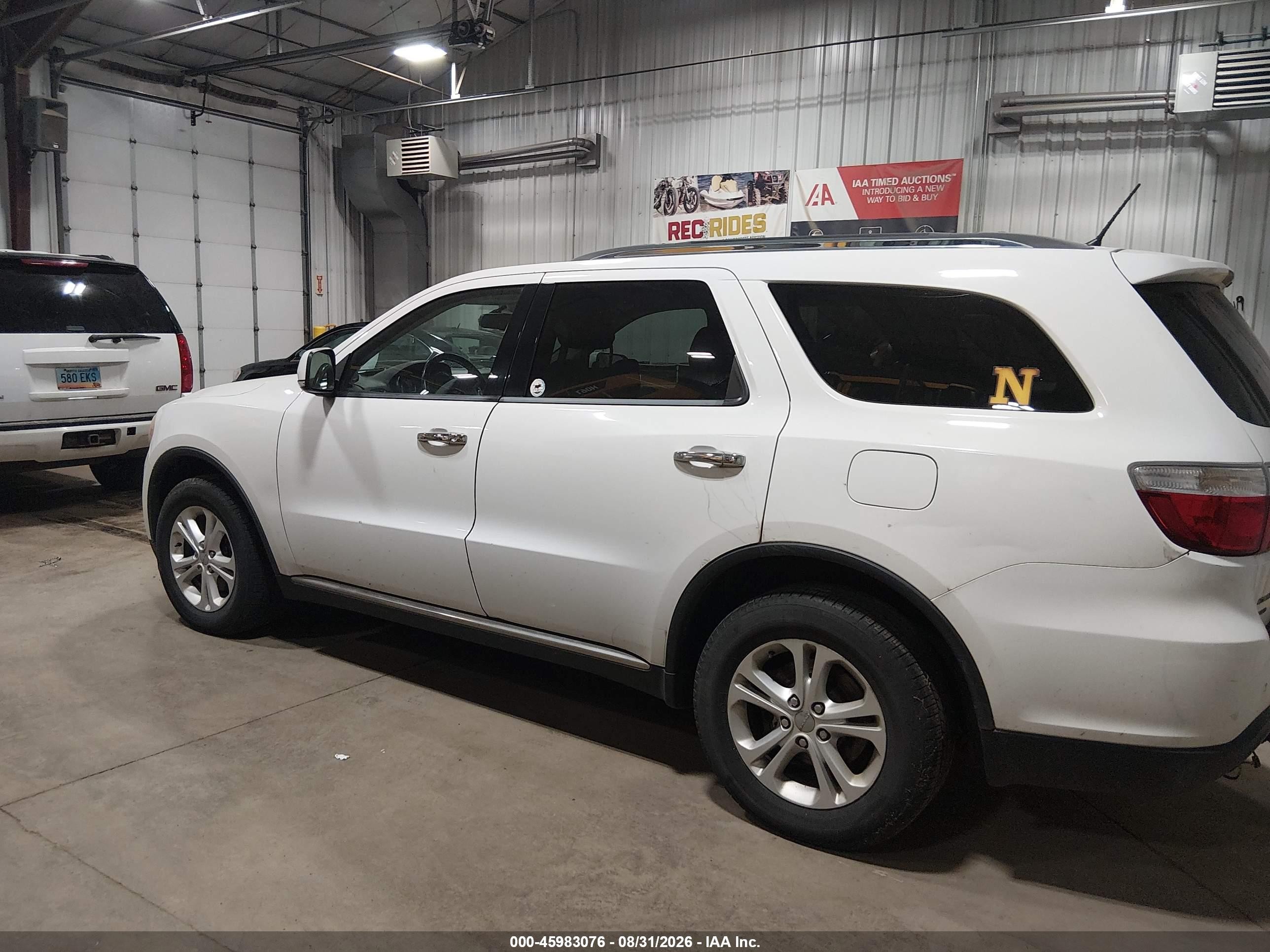 2013 Dodge Durango Crew White vin: 1C4RDJDG3DC637879