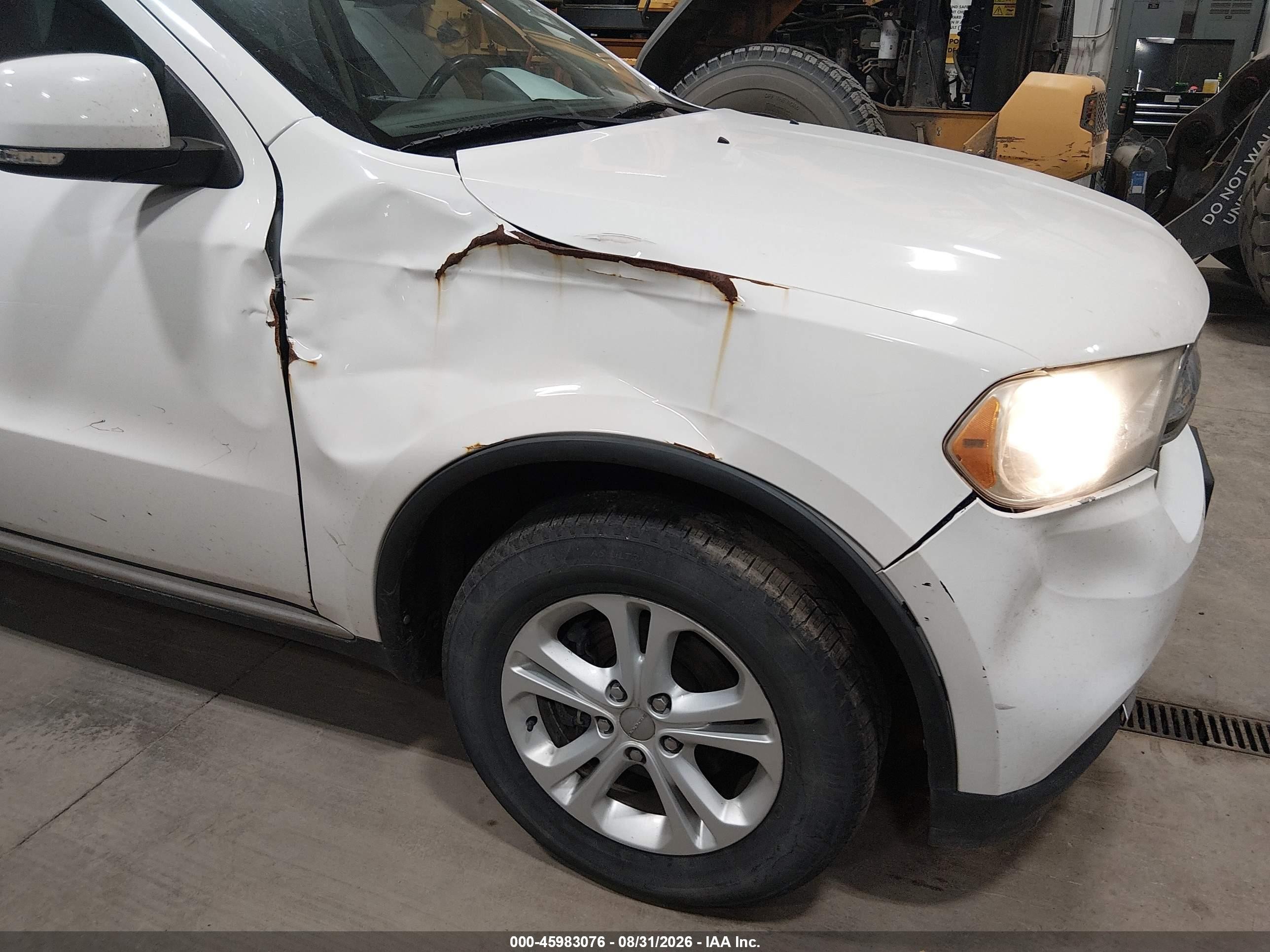 2013 Dodge Durango Crew White vin: 1C4RDJDG3DC637879