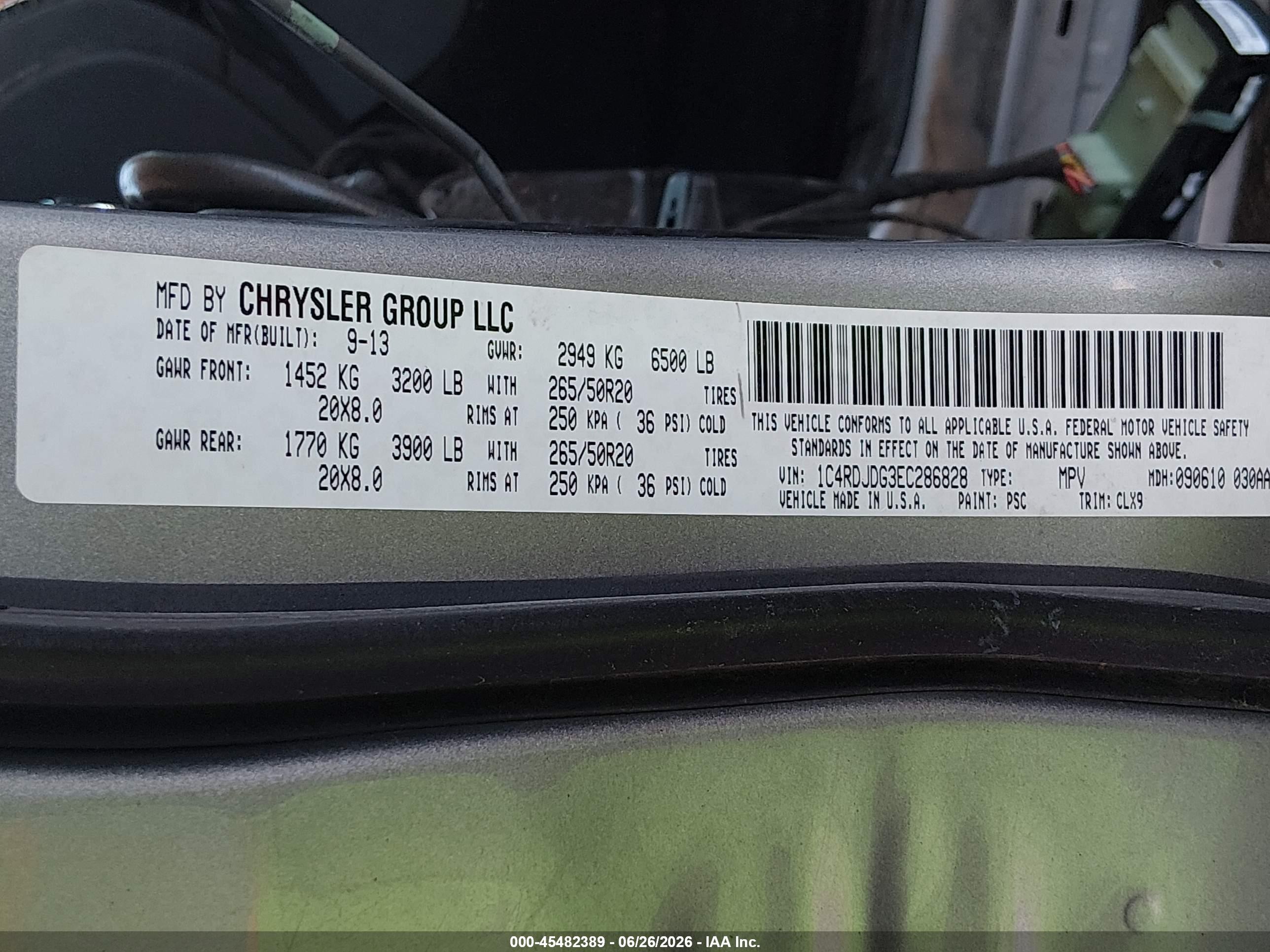 2014 Dodge Durango Limited Серебряный vin: 1C4RDJDG3EC286828