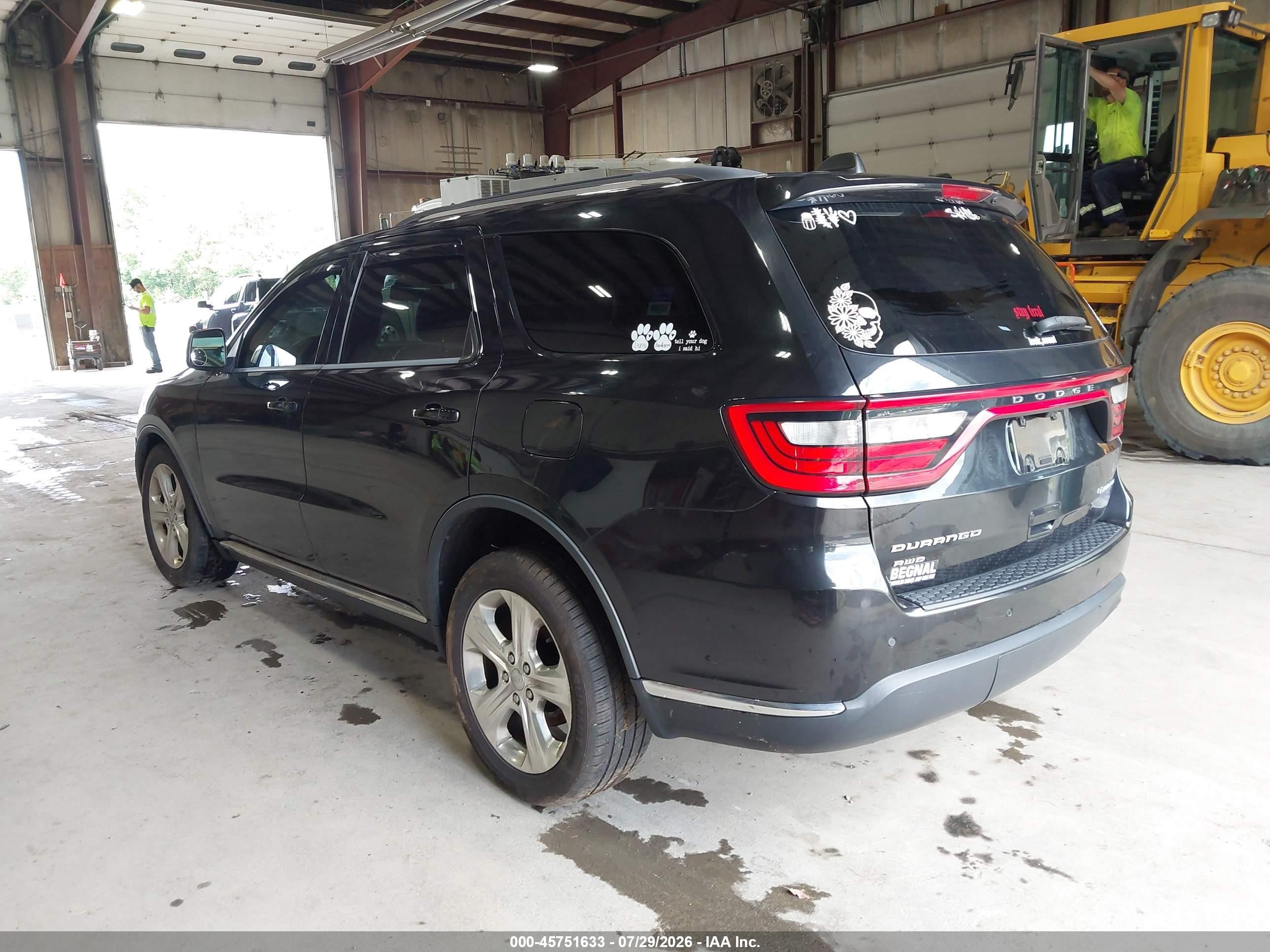 2014 Dodge Durango Limited Черный vin: 1C4RDJDG3EC332447