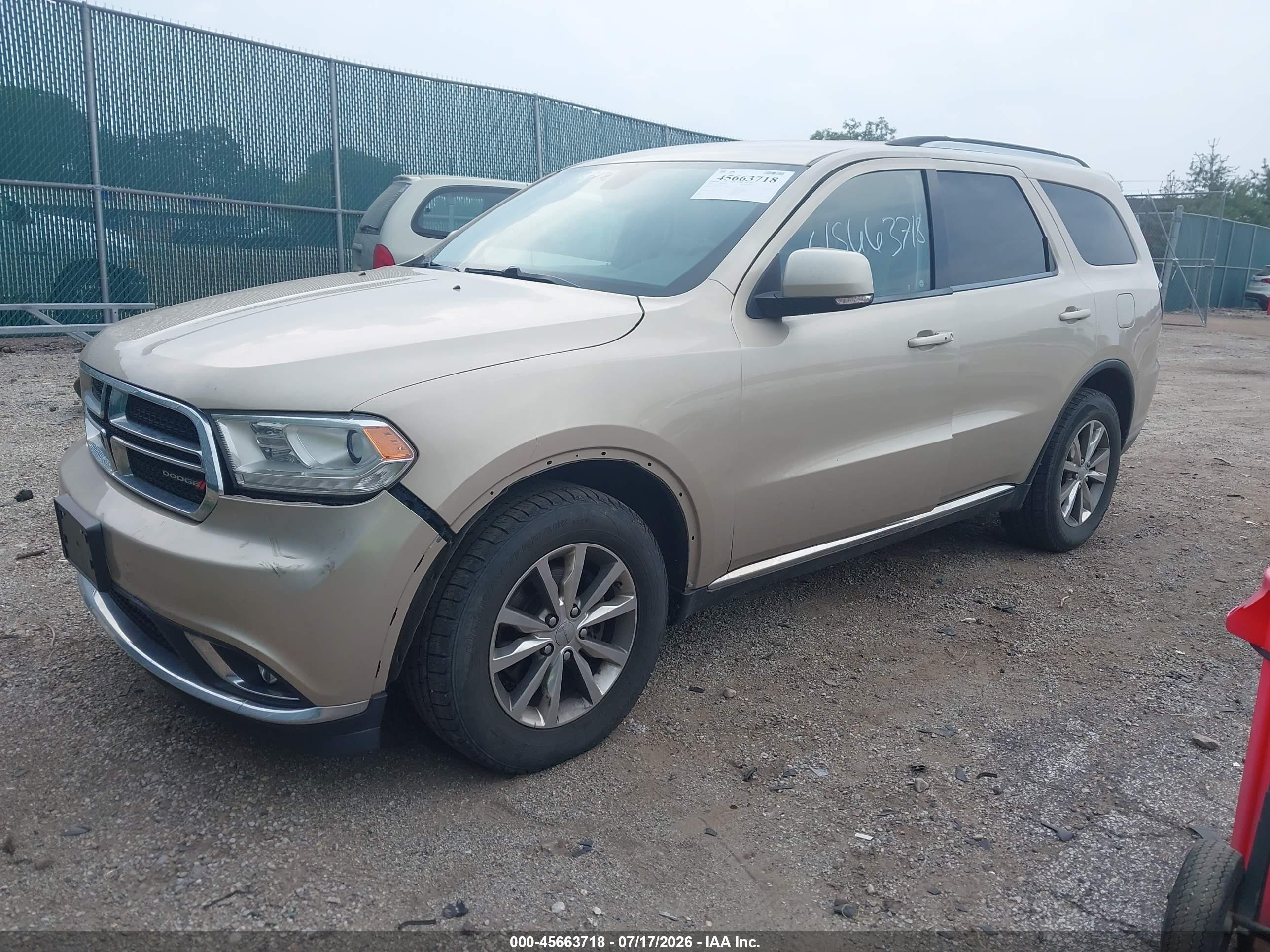 2014 Dodge Durango Limited Желто-коричневый vin: 1C4RDJDG3EC475365