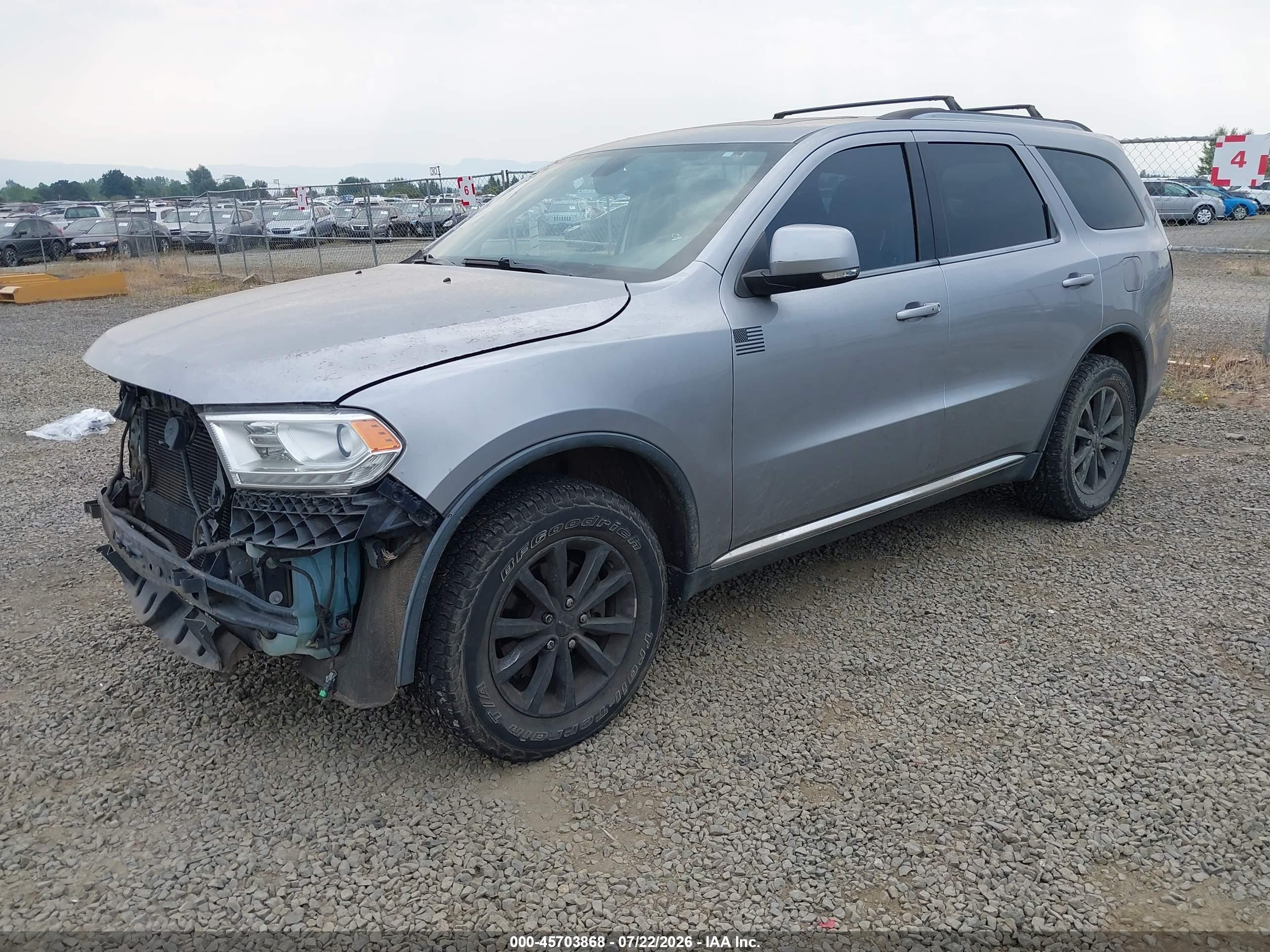 2014 Dodge Durango Limited Silver vin: 1C4RDJDG3EC976403