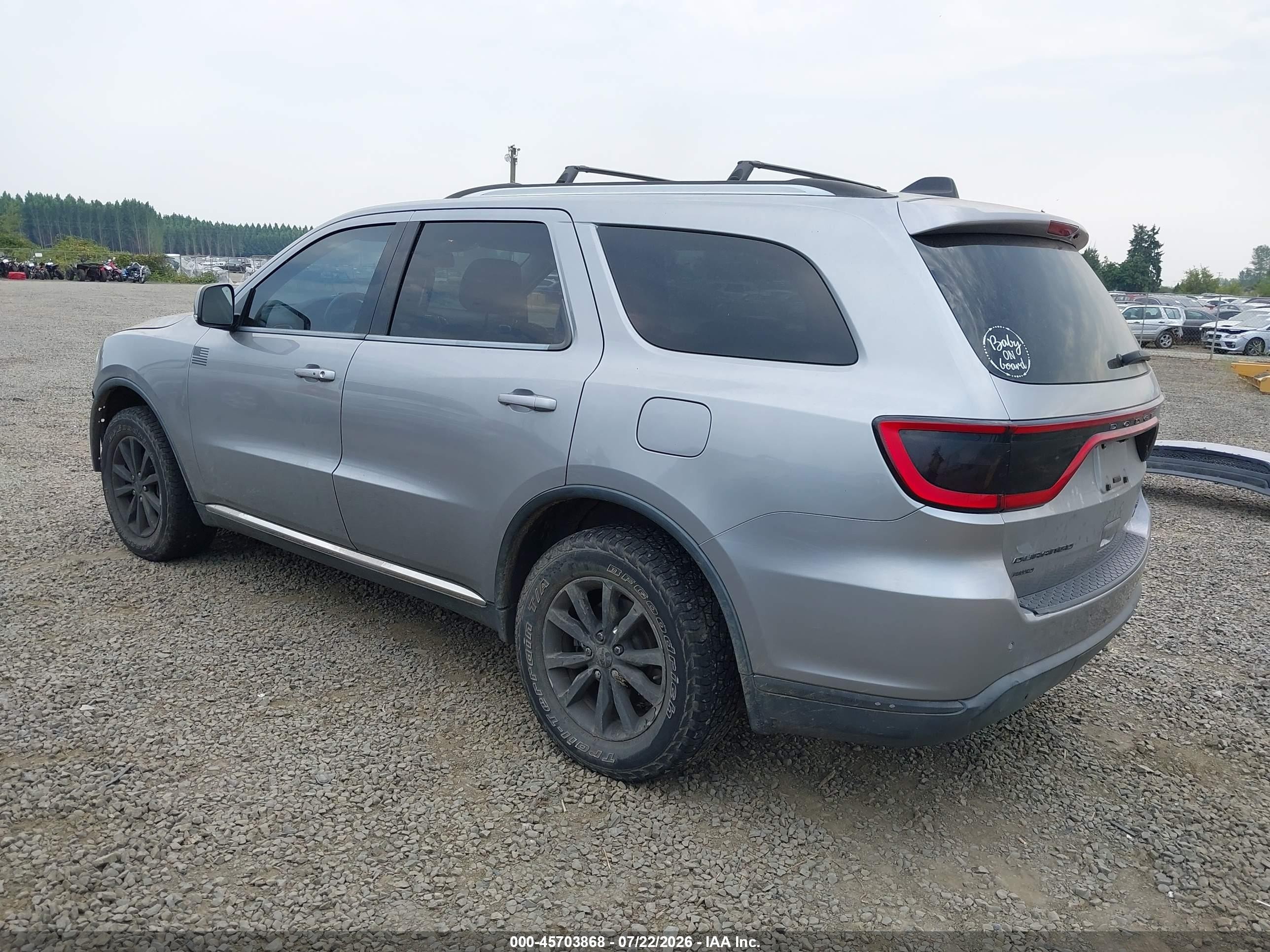 2014 Dodge Durango Limited Silver vin: 1C4RDJDG3EC976403