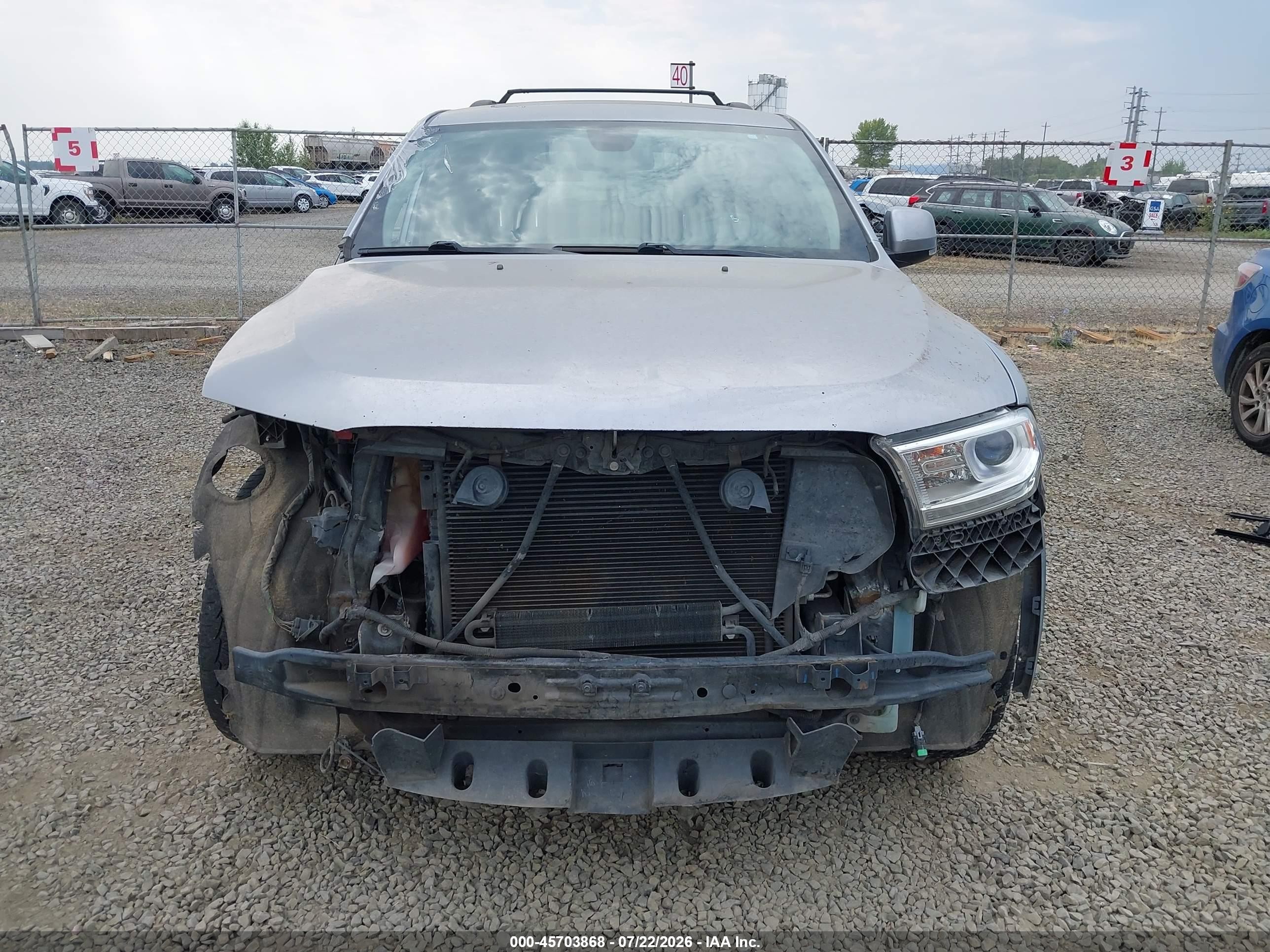 2014 Dodge Durango Limited Silver vin: 1C4RDJDG3EC976403