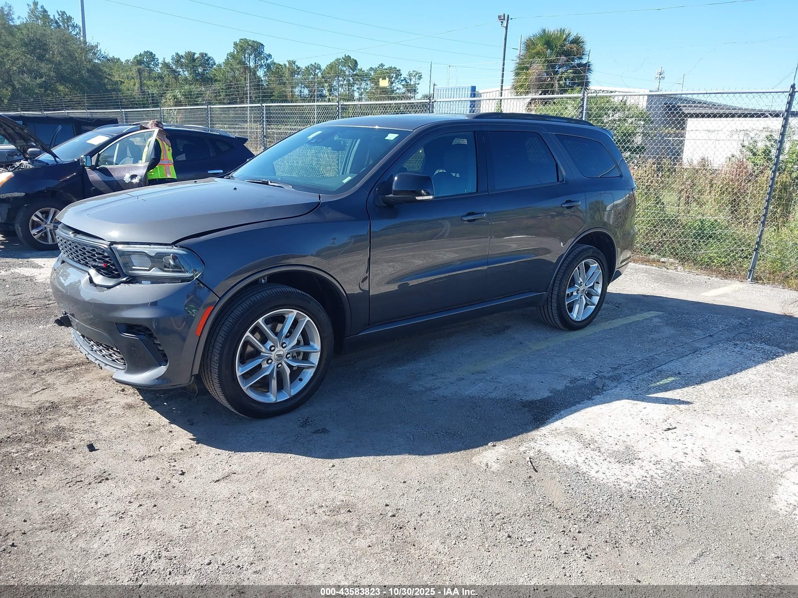 2024 Dodge Durango Gt Plus Awd Серый vin: 1C4RDJDG3RC207793