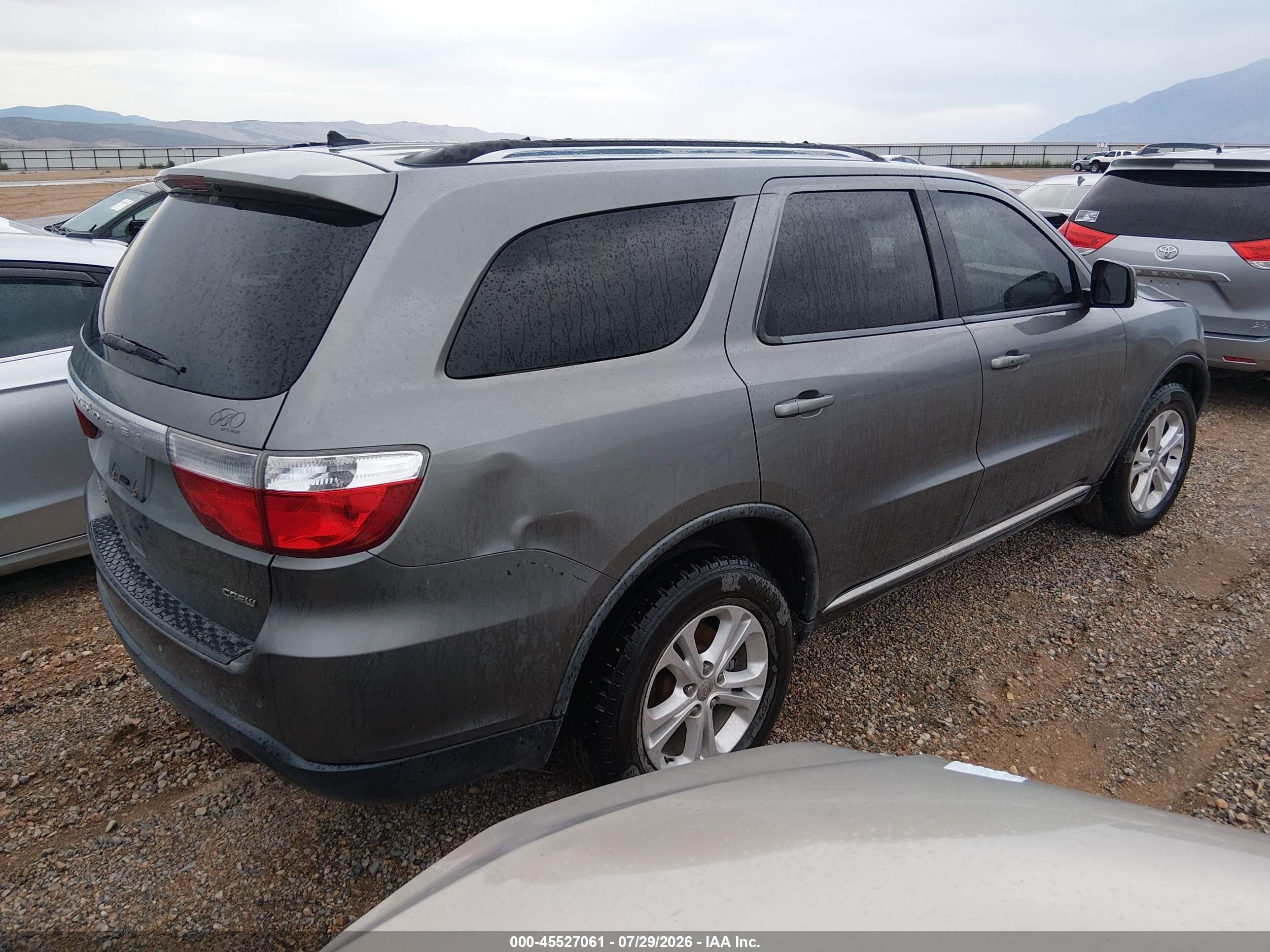 2012 Dodge Durango Crew Gray vin: 1C4RDJDG4CC112666
