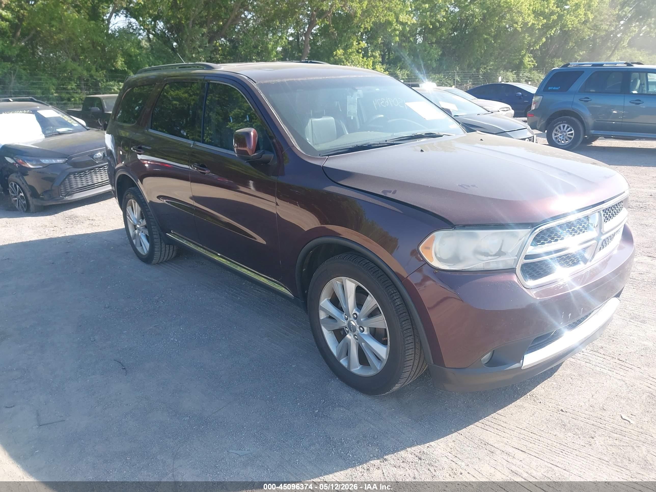 2012 Dodge Durango Crew Maroon vin: 1C4RDJDG4CC337119