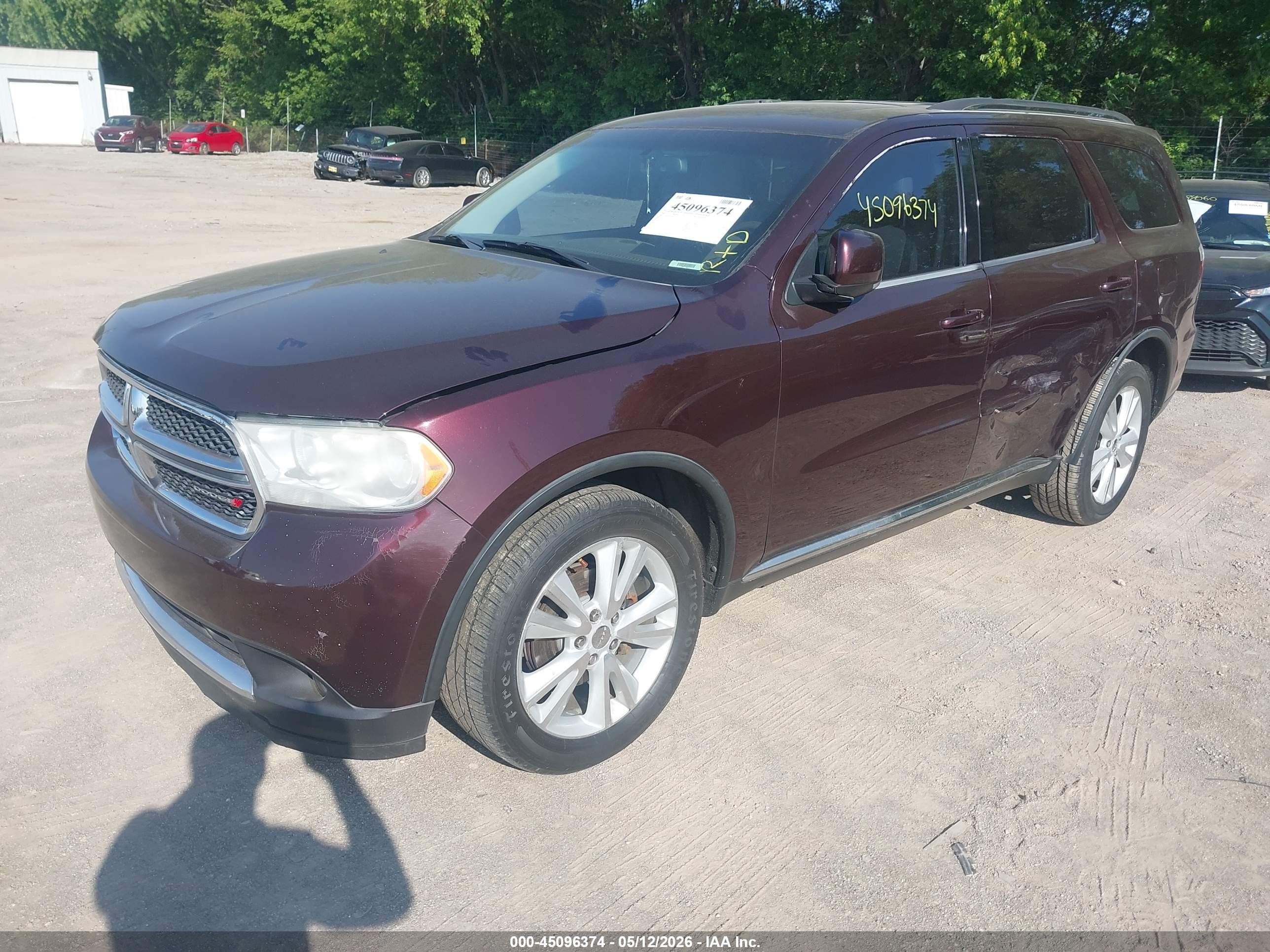 2012 Dodge Durango Crew Maroon vin: 1C4RDJDG4CC337119