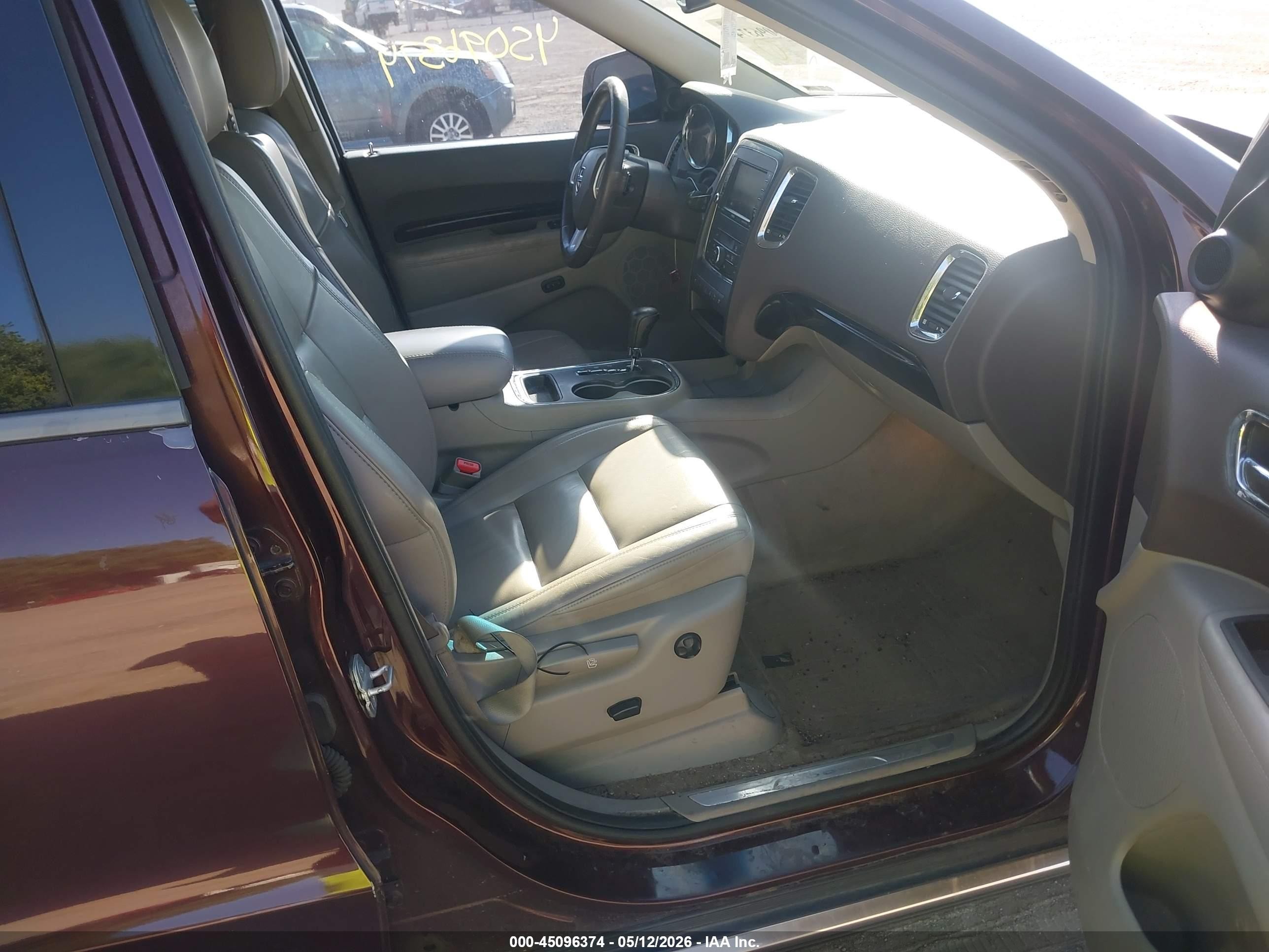 2012 Dodge Durango Crew Maroon vin: 1C4RDJDG4CC337119