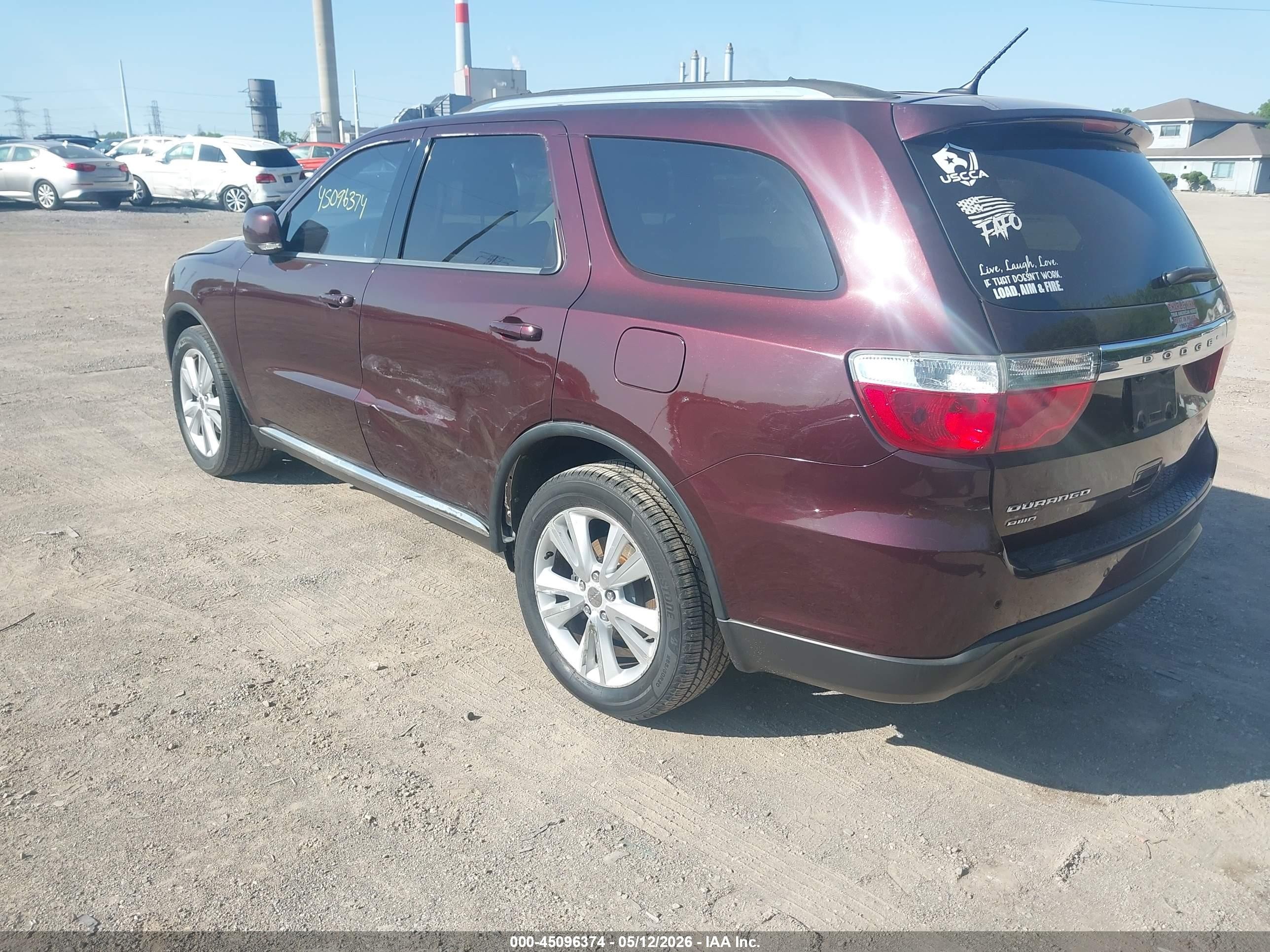 2012 Dodge Durango Crew Maroon vin: 1C4RDJDG4CC337119