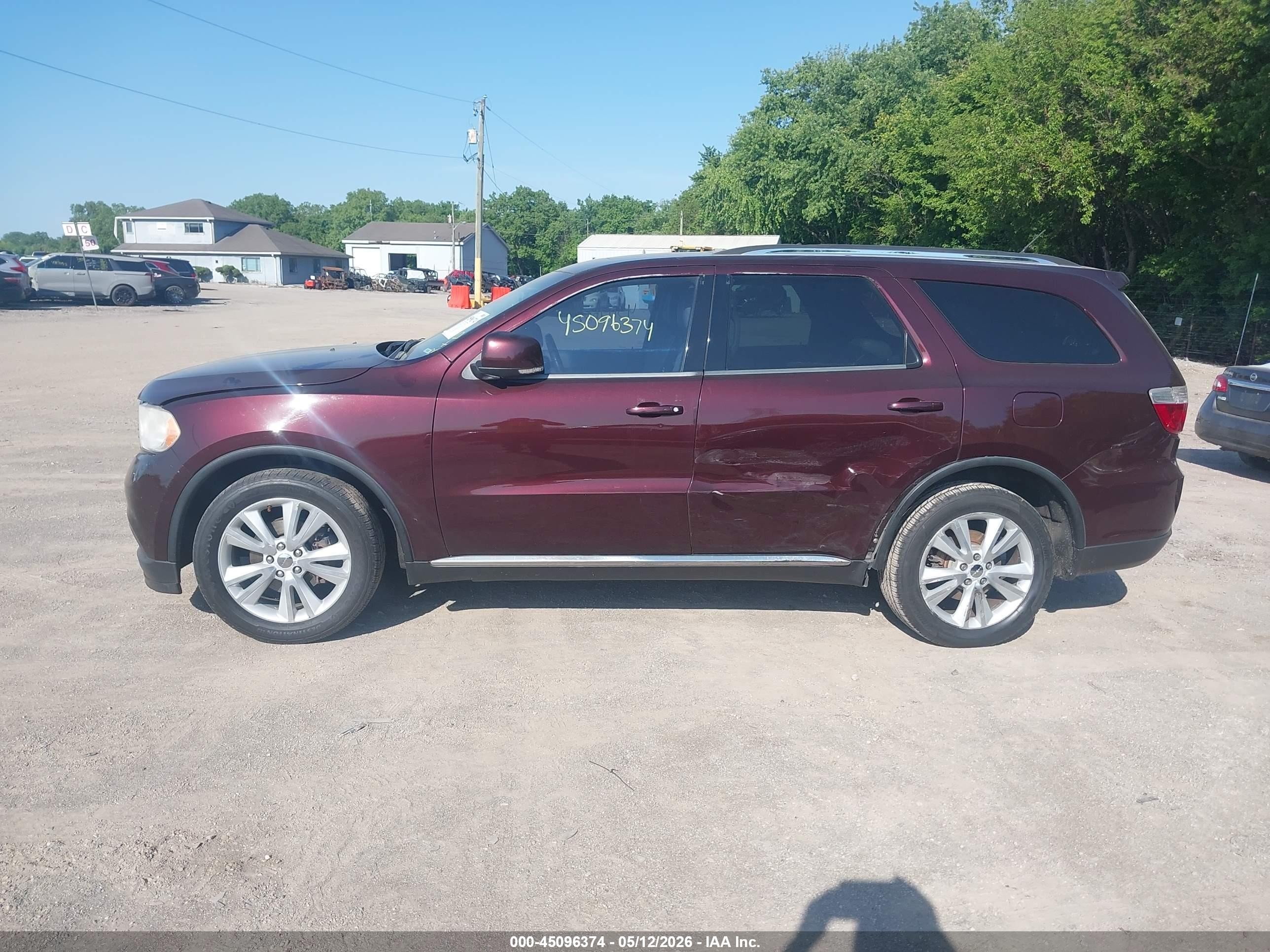 2012 Dodge Durango Crew Maroon vin: 1C4RDJDG4CC337119