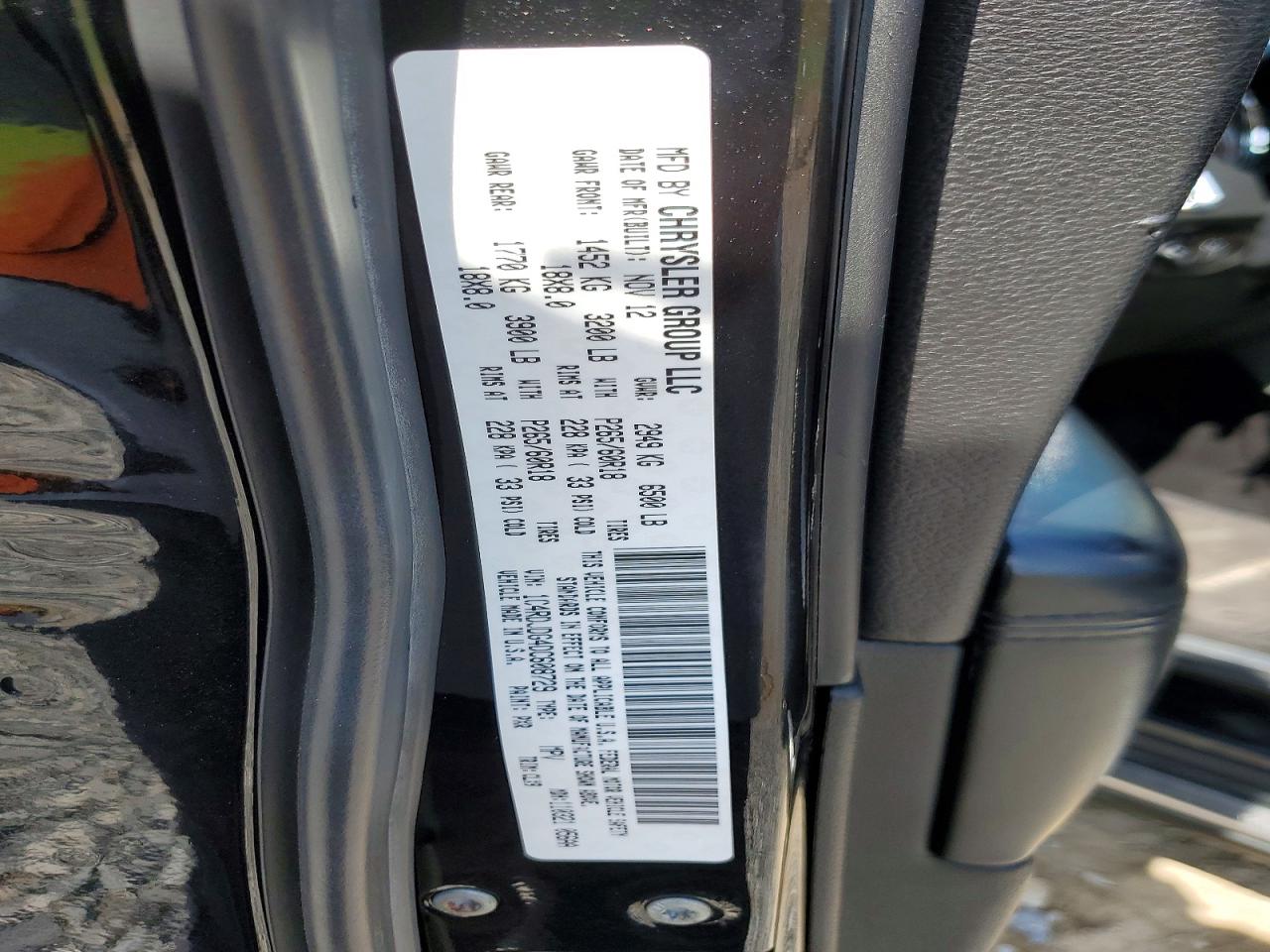 2013 Dodge Durango Crew Black vin: 1C4RDJDG4DC608729