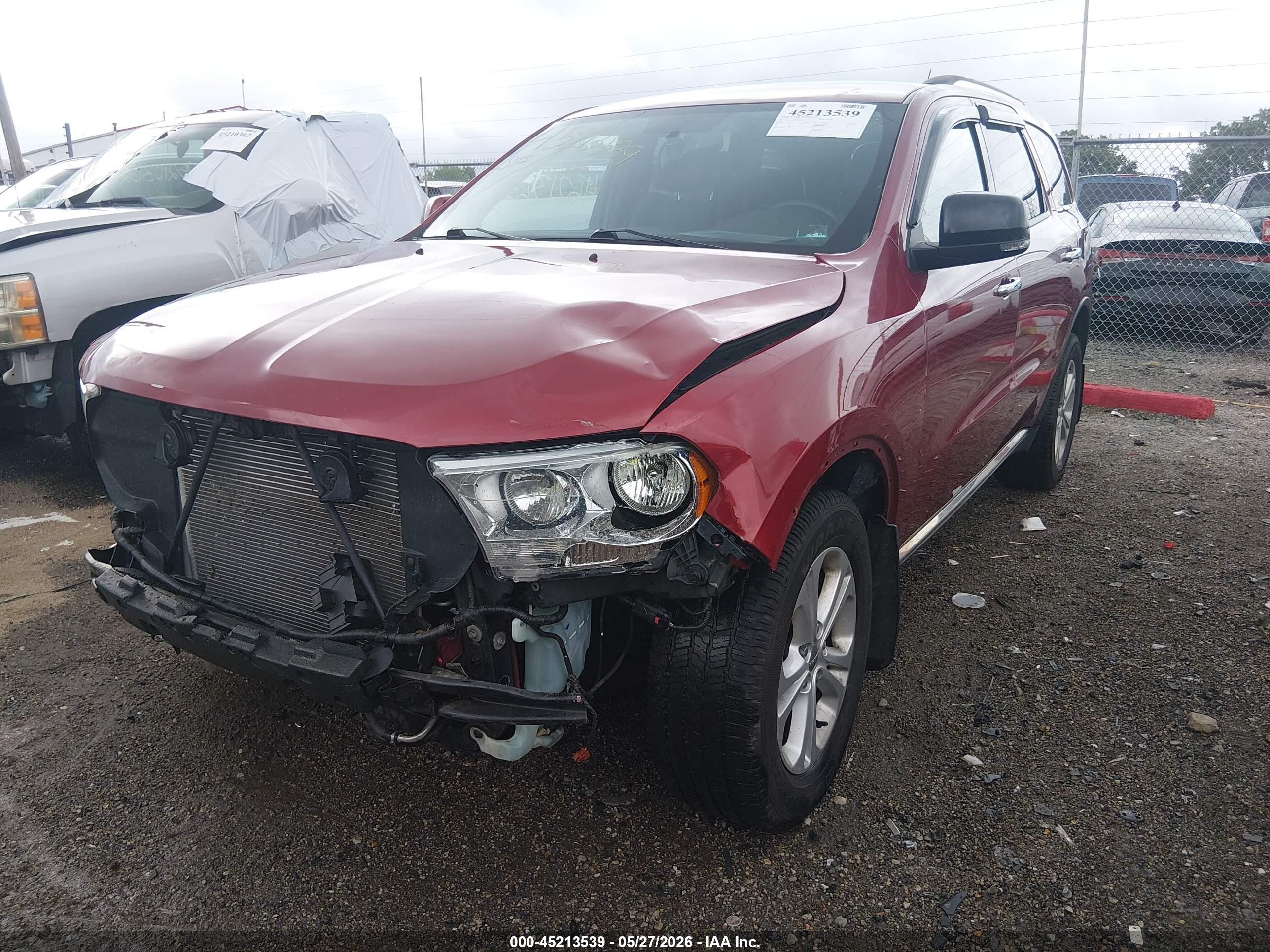 2013 Dodge Durango Crew Red vin: 1C4RDJDG4DC700911