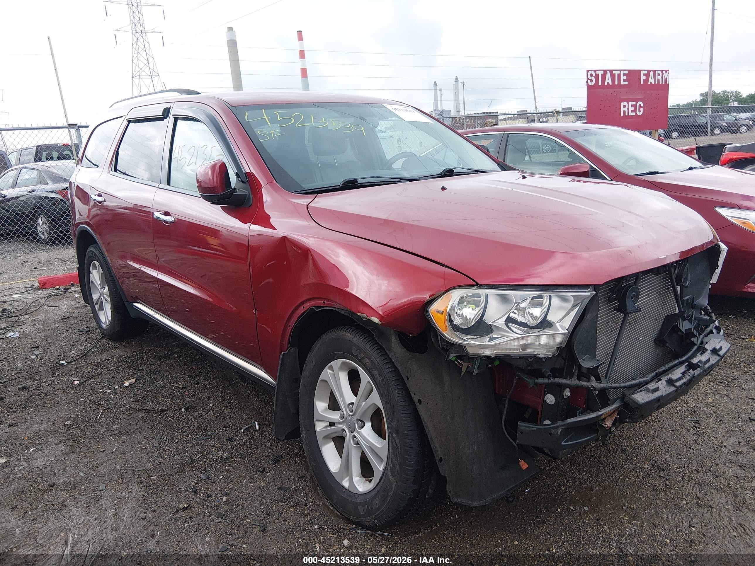 2013 Dodge Durango Crew Red vin: 1C4RDJDG4DC700911