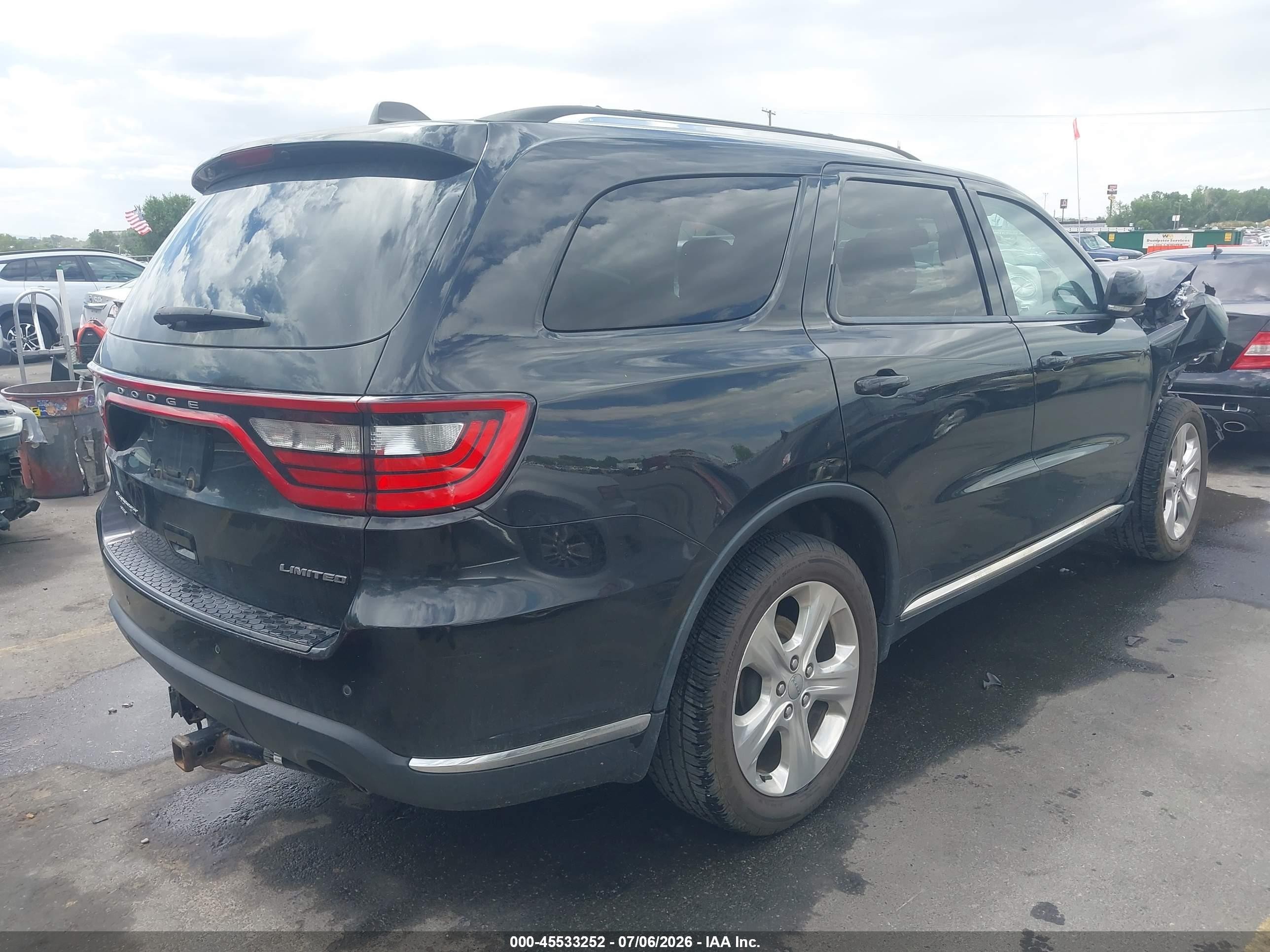 2014 Dodge Durango Limited Черный vin: 1C4RDJDG4EC351833