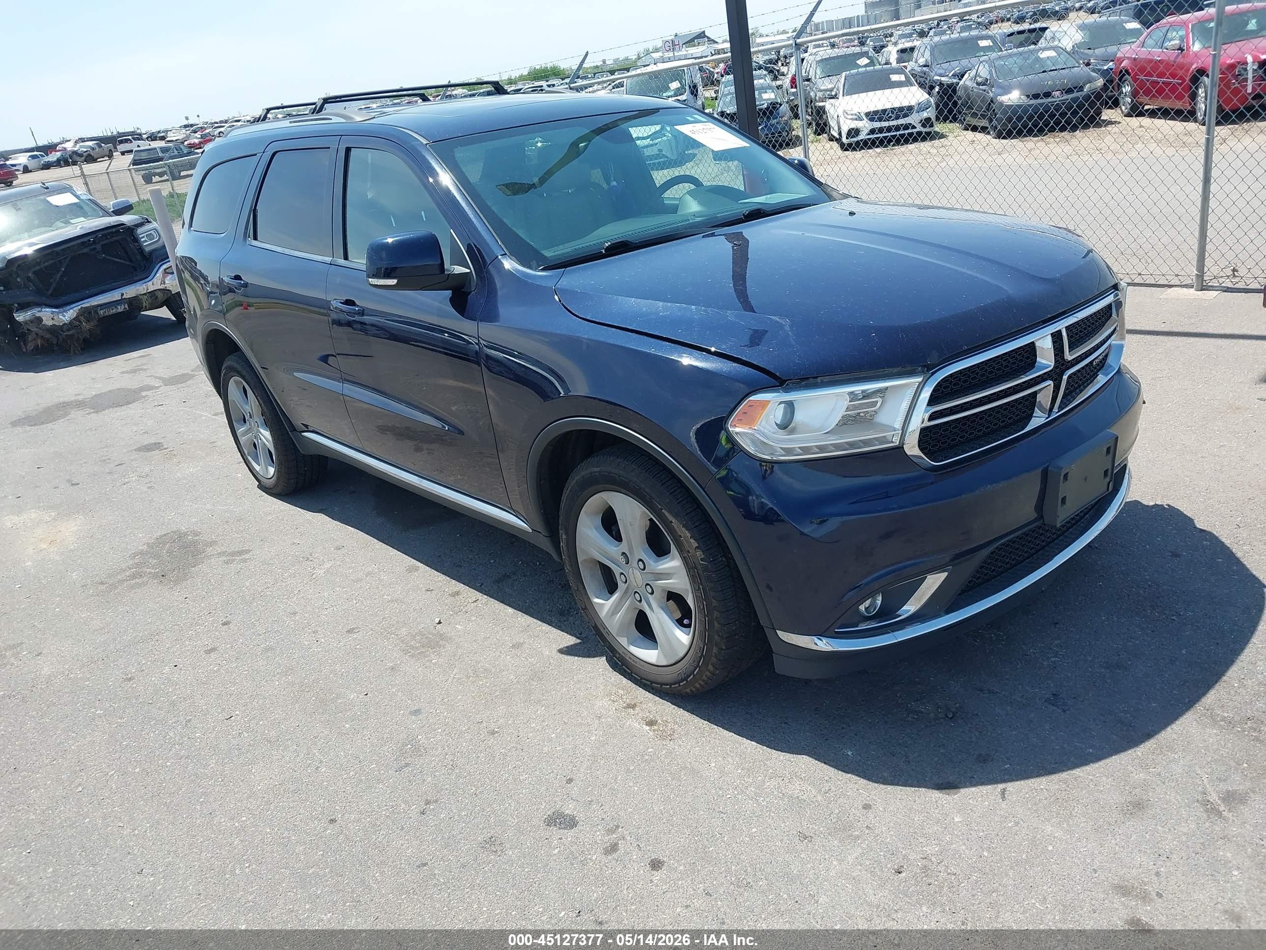 2014 Dodge Durango Limited Dark Blue vin: 1C4RDJDG4EC483071
