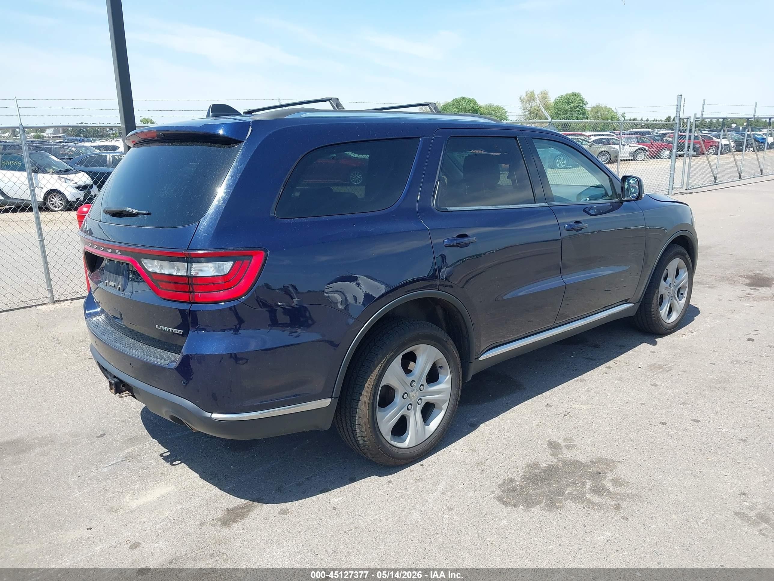 2014 Dodge Durango Limited Dark Blue vin: 1C4RDJDG4EC483071