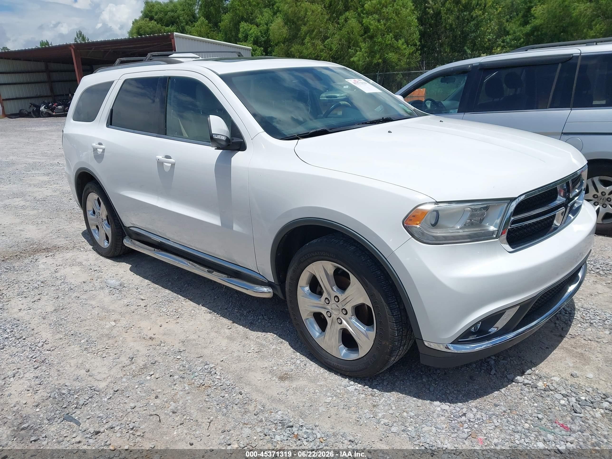 2014 Dodge Durango Limited White vin: 1C4RDJDG4EC973395