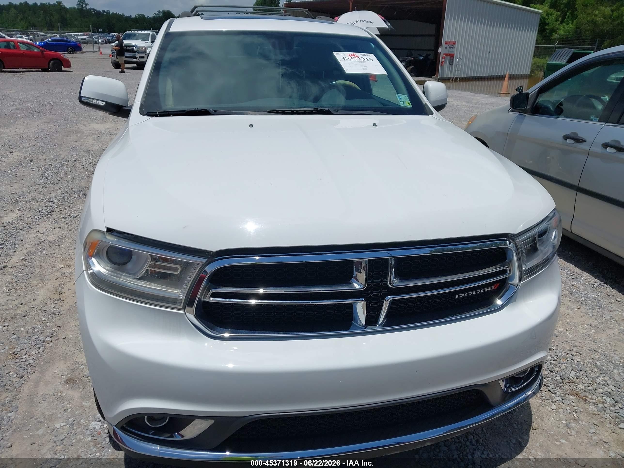 2014 Dodge Durango Limited White vin: 1C4RDJDG4EC973395