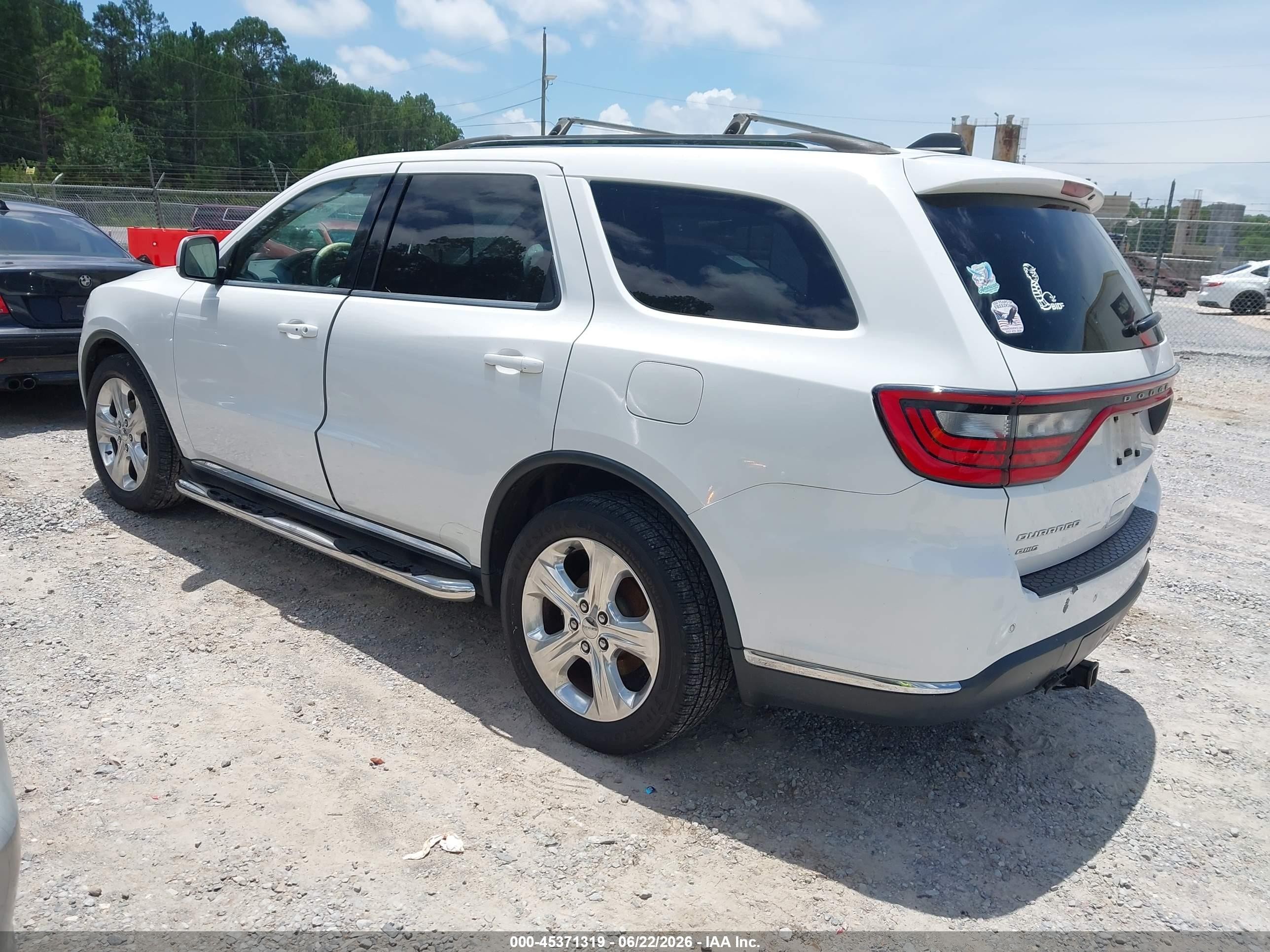 2014 Dodge Durango Limited White vin: 1C4RDJDG4EC973395