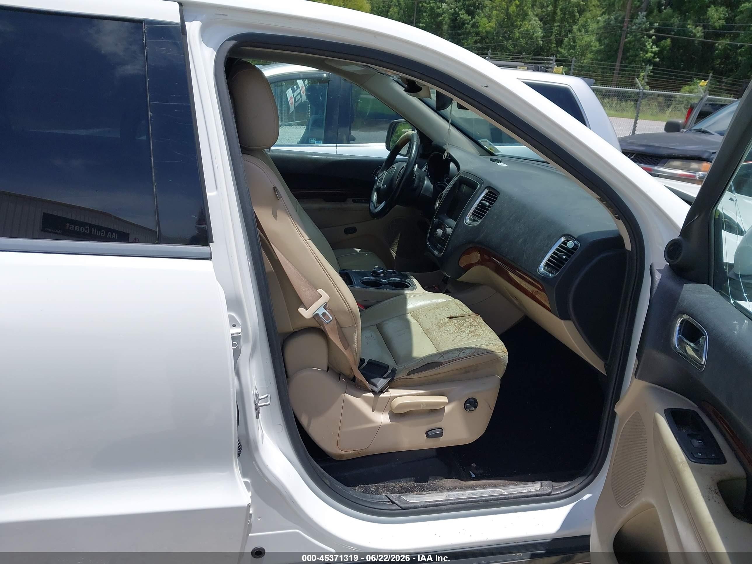 2014 Dodge Durango Limited White vin: 1C4RDJDG4EC973395
