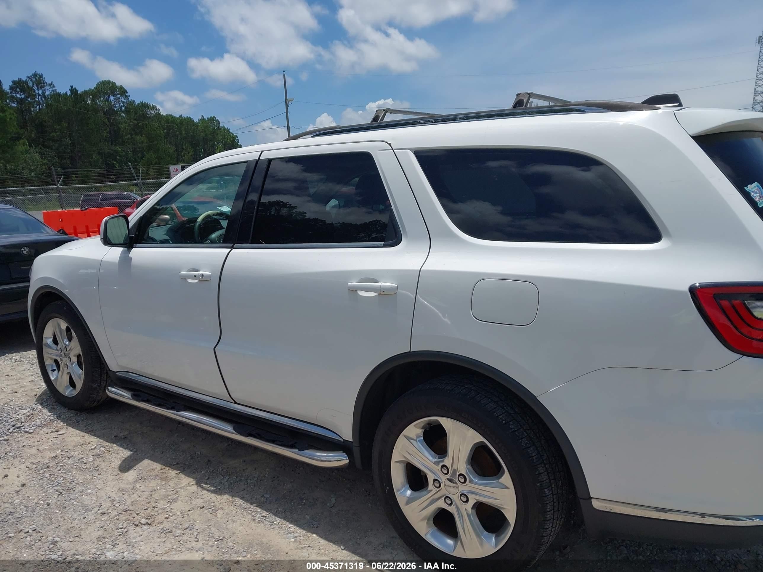 2014 Dodge Durango Limited White vin: 1C4RDJDG4EC973395