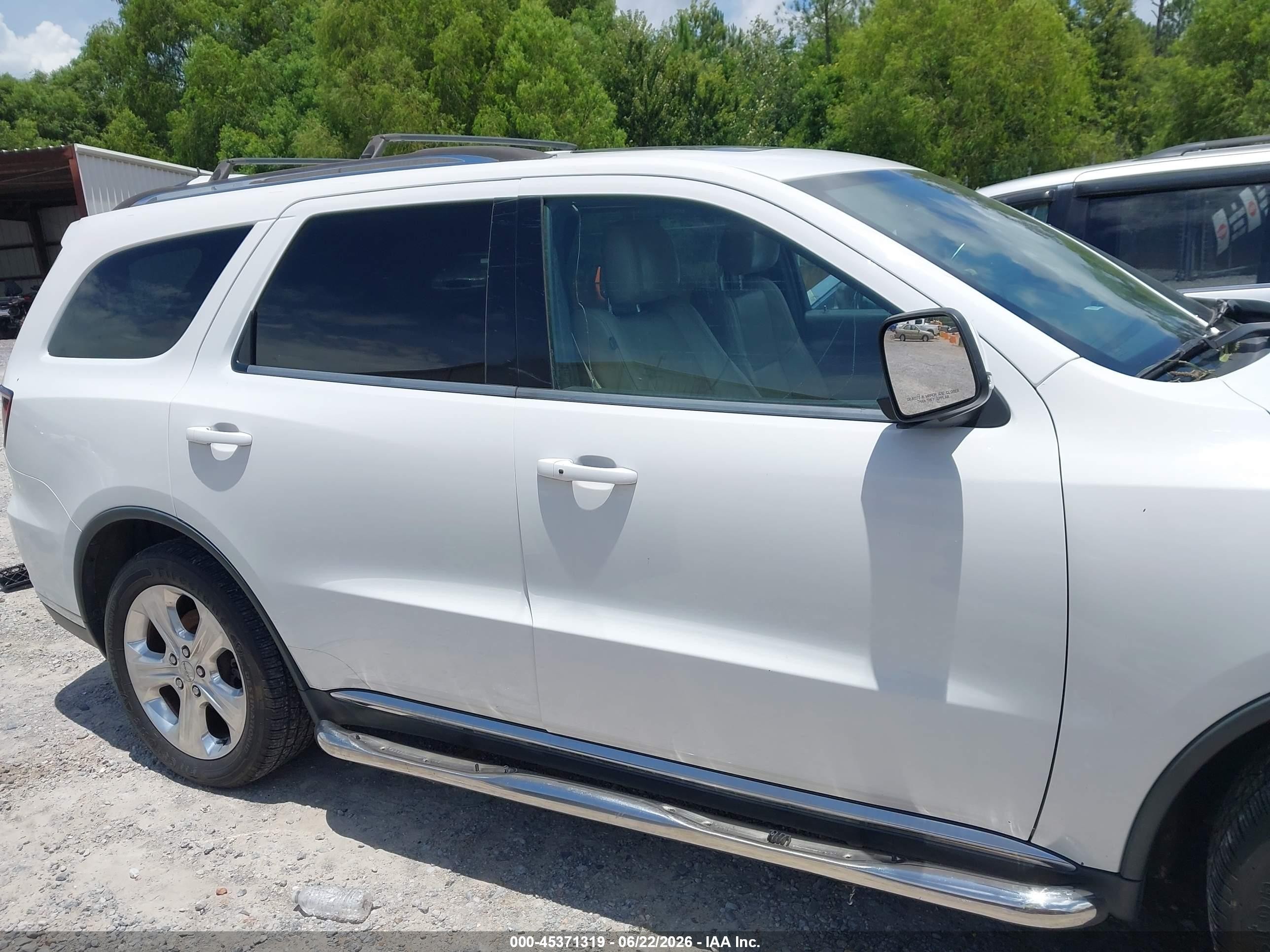 2014 Dodge Durango Limited White vin: 1C4RDJDG4EC973395