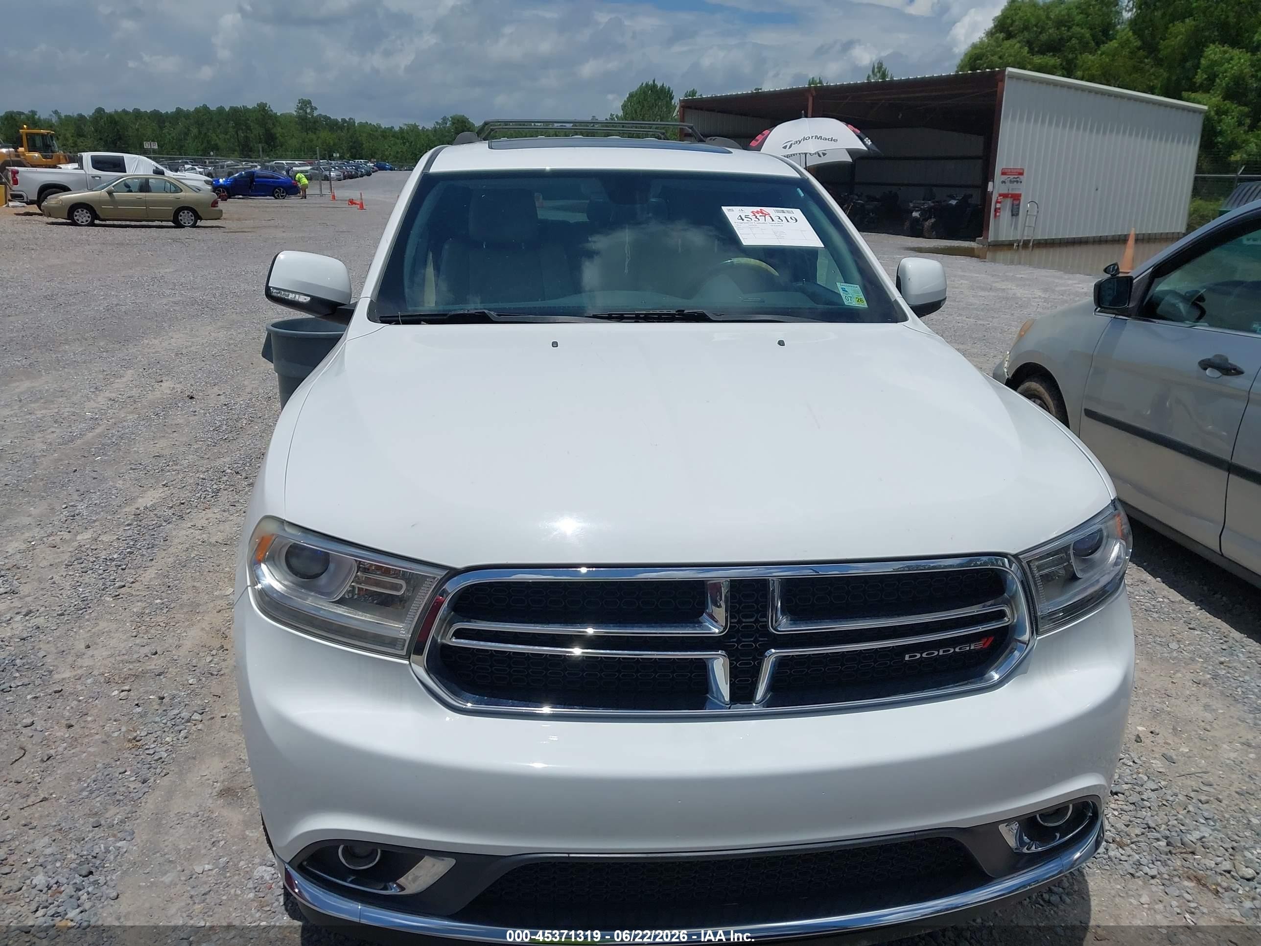 2014 Dodge Durango Limited White vin: 1C4RDJDG4EC973395
