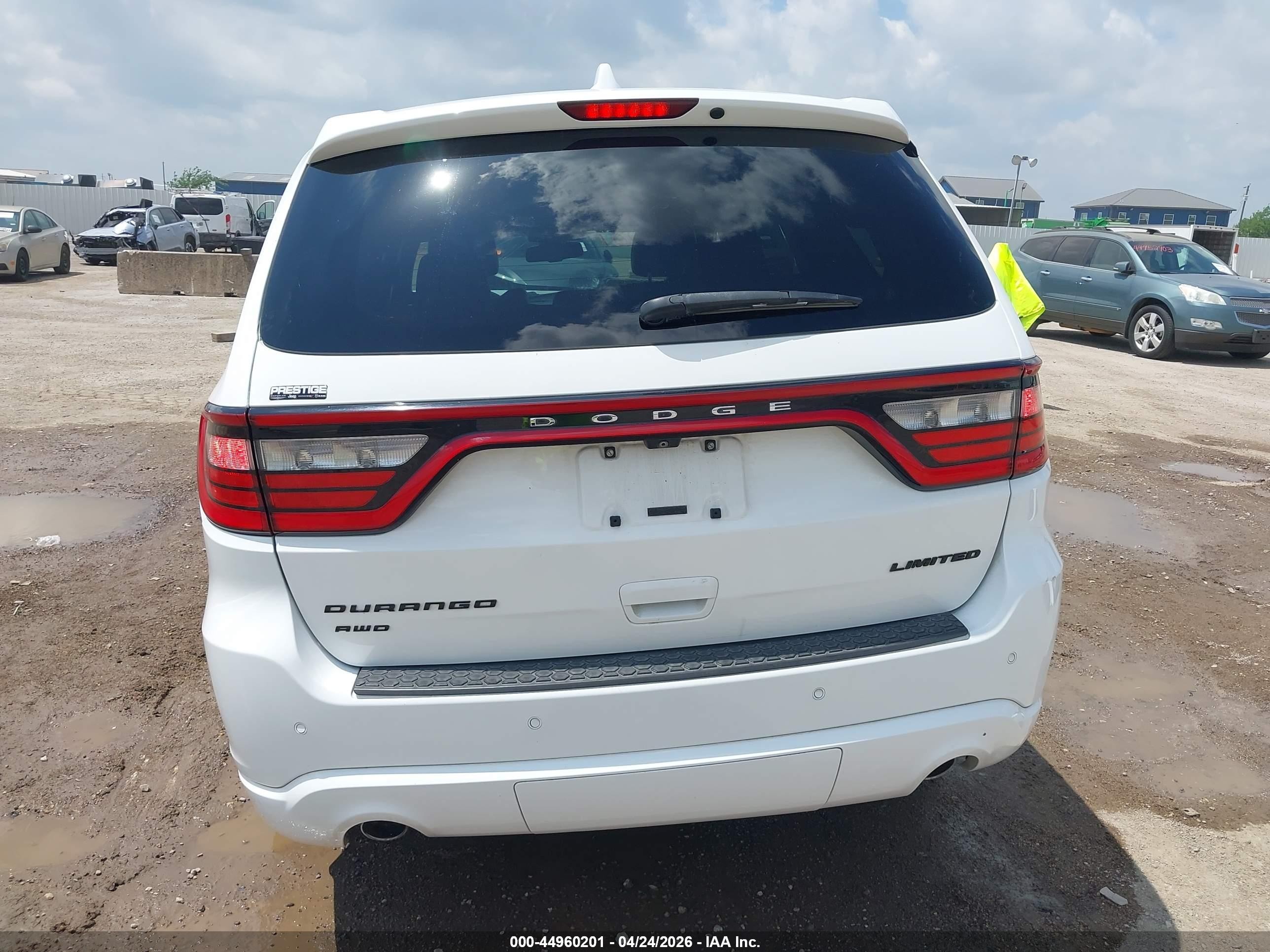 2015 Dodge Durango Limited White vin: 1C4RDJDG4FC169907