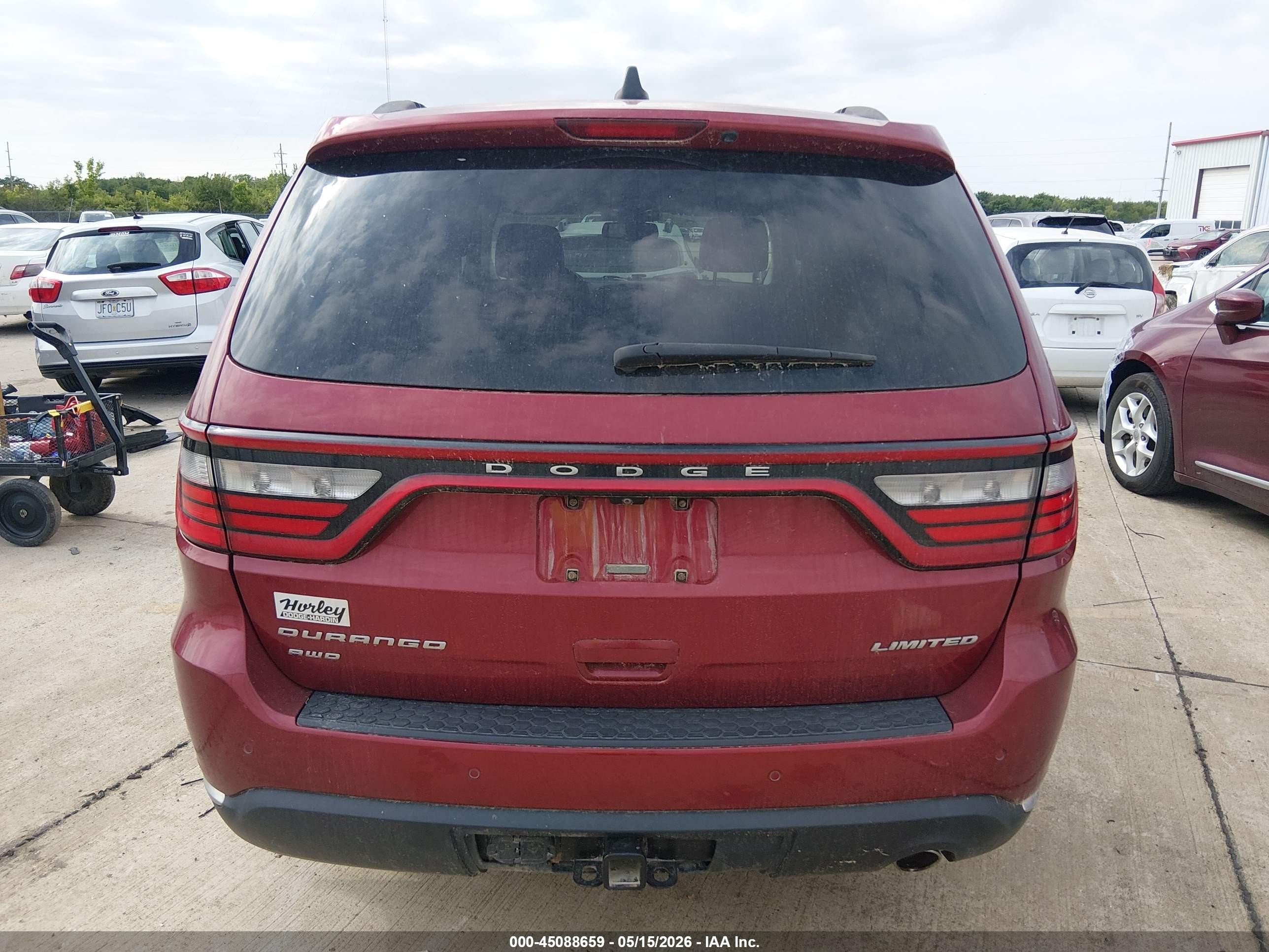2015 Dodge Durango Limited Red vin: 1C4RDJDG4FC851461