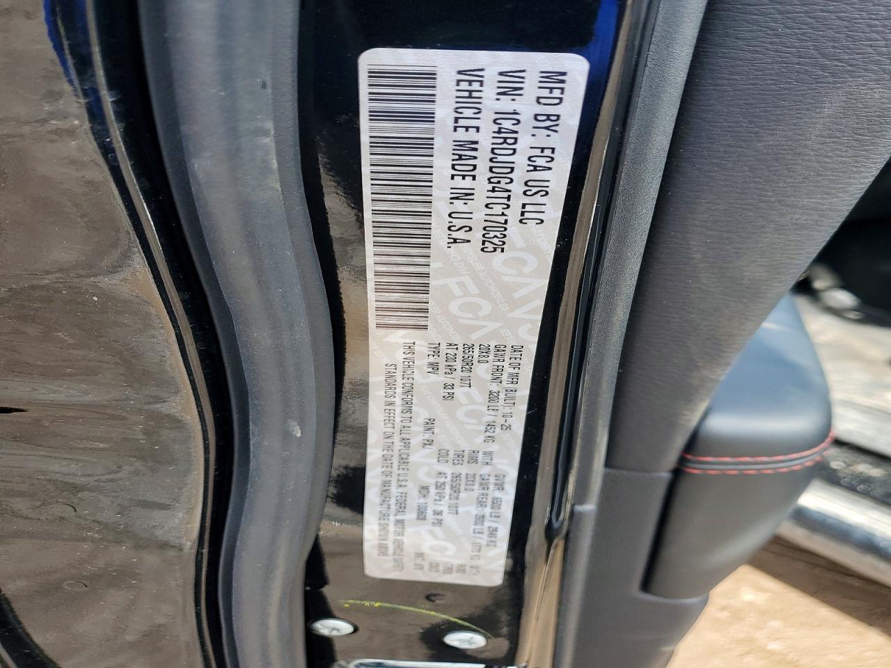 2026 Dodge Durango Gt Black vin: 1C4RDJDG4TC170325