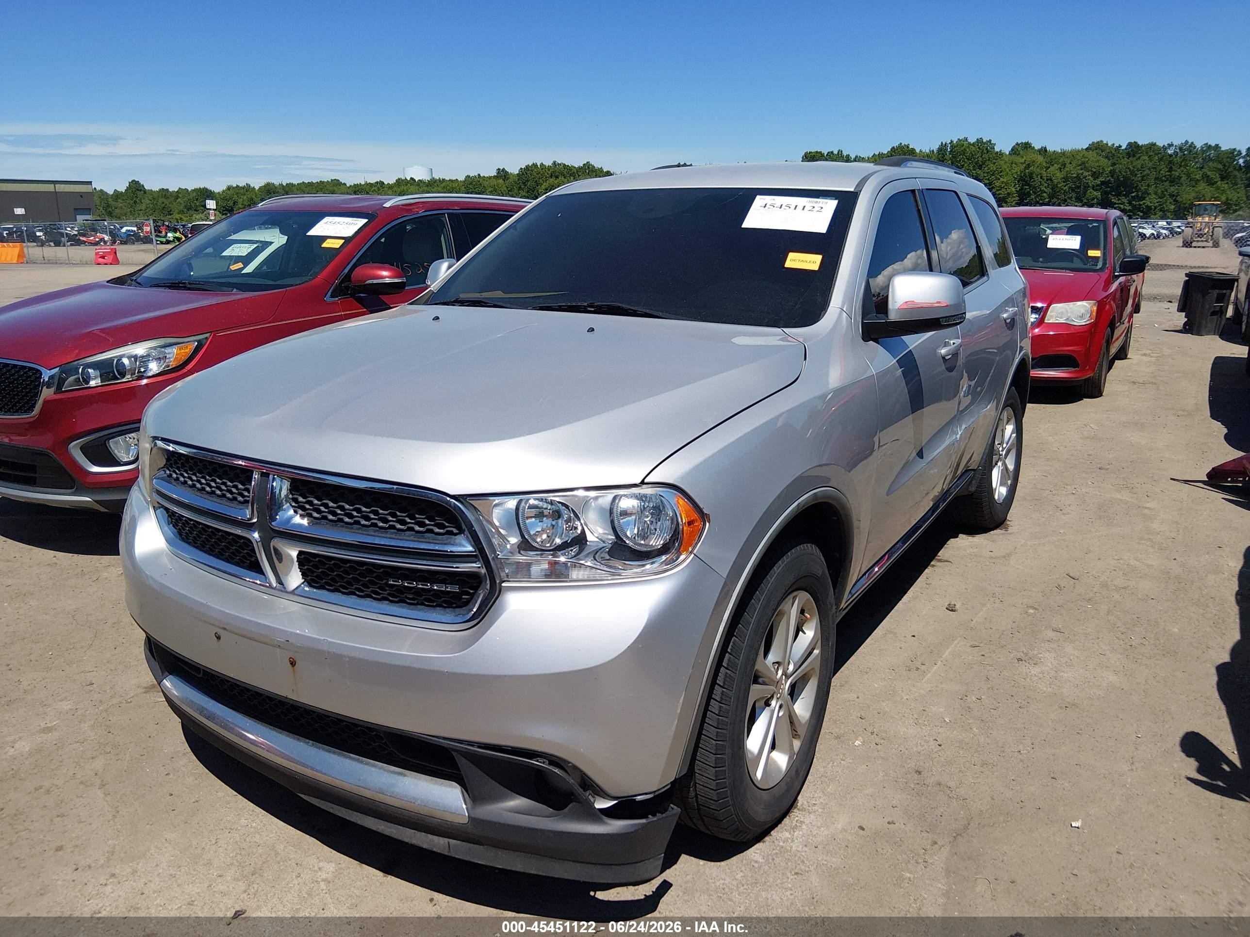 2012 Dodge Durango Crew Silver vin: 1C4RDJDG5CC181141