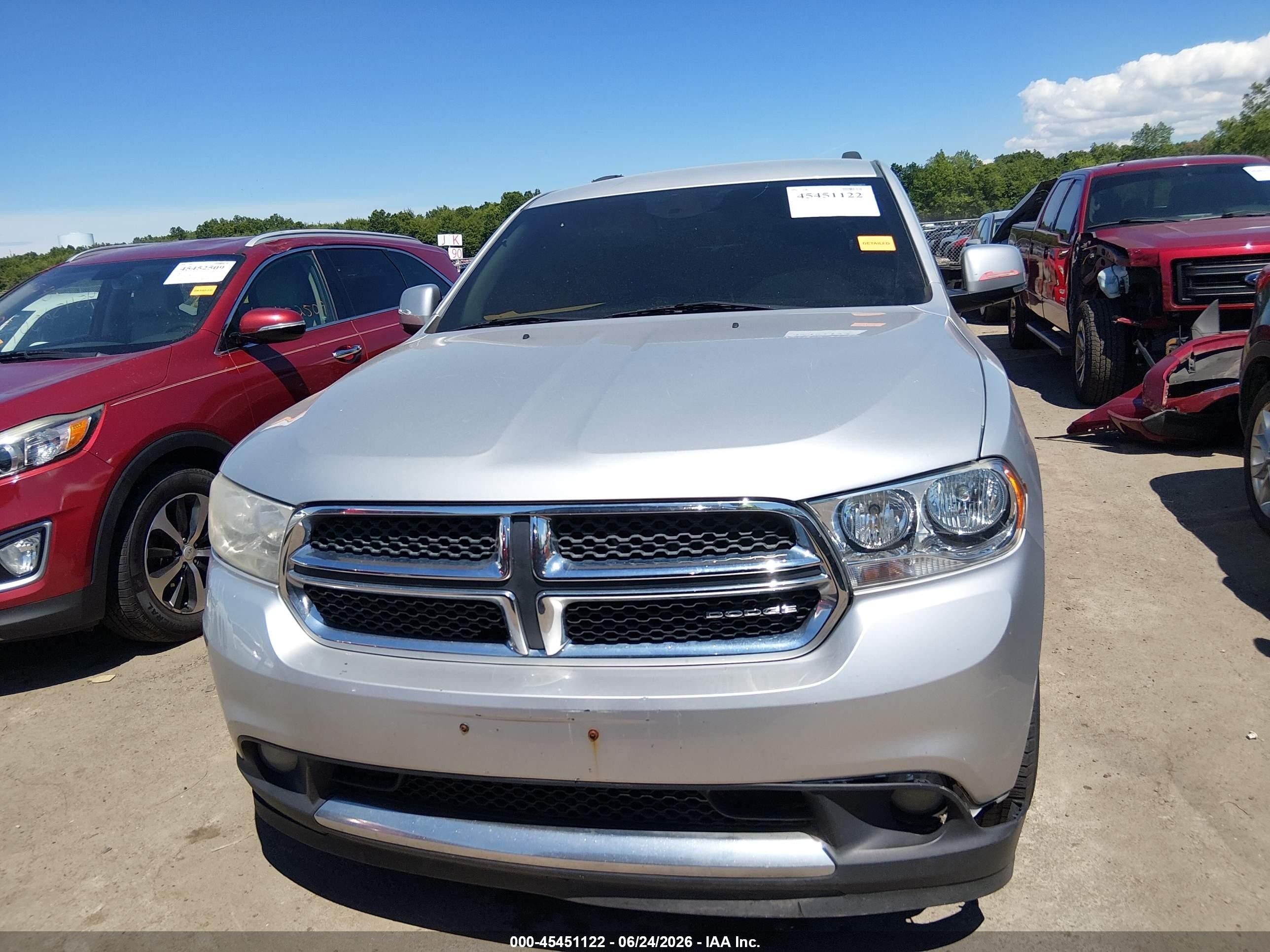 2012 Dodge Durango Crew Silver vin: 1C4RDJDG5CC181141