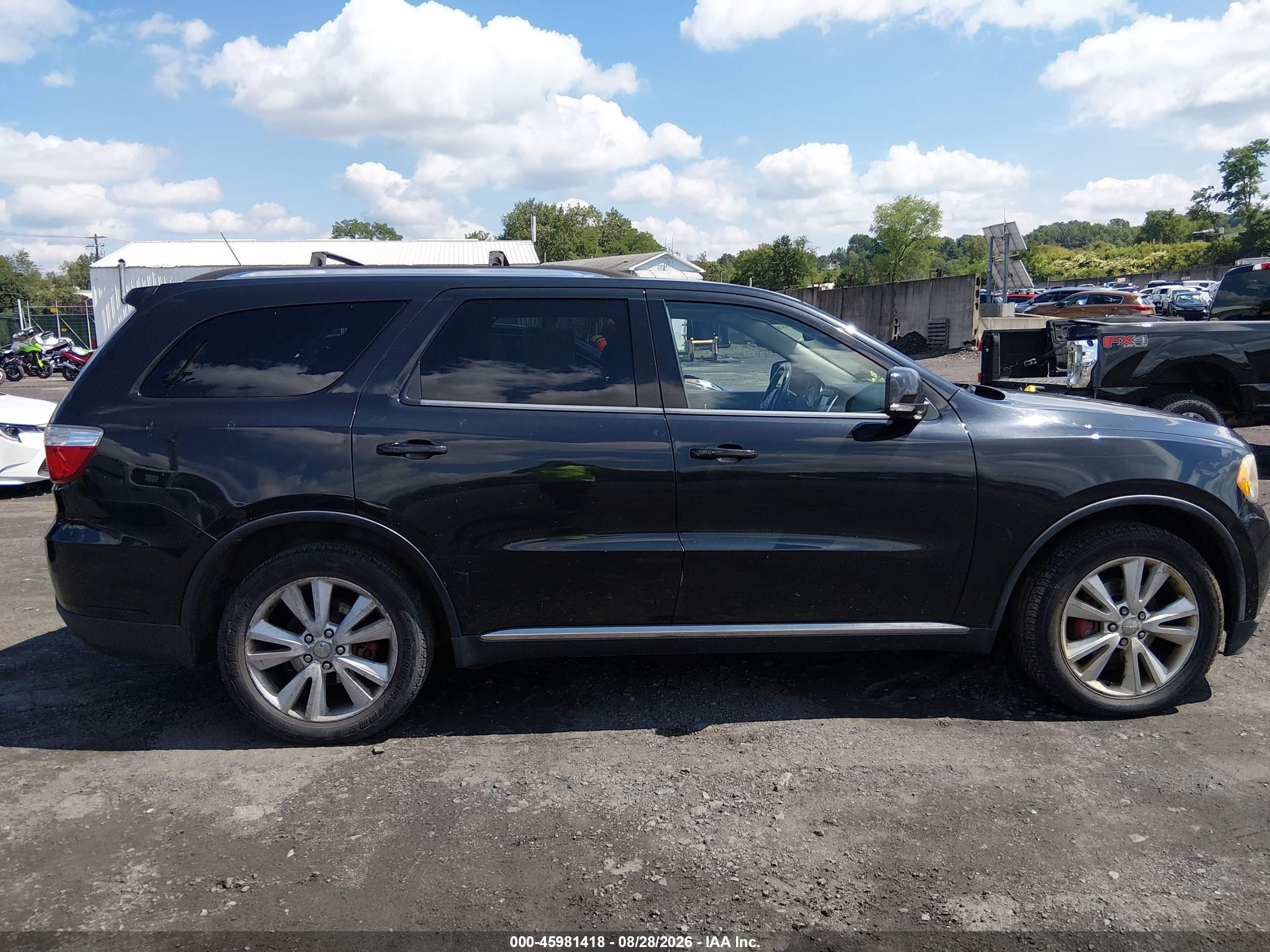 2012 Dodge Durango Crew Черный vin: 1C4RDJDG5CC308826