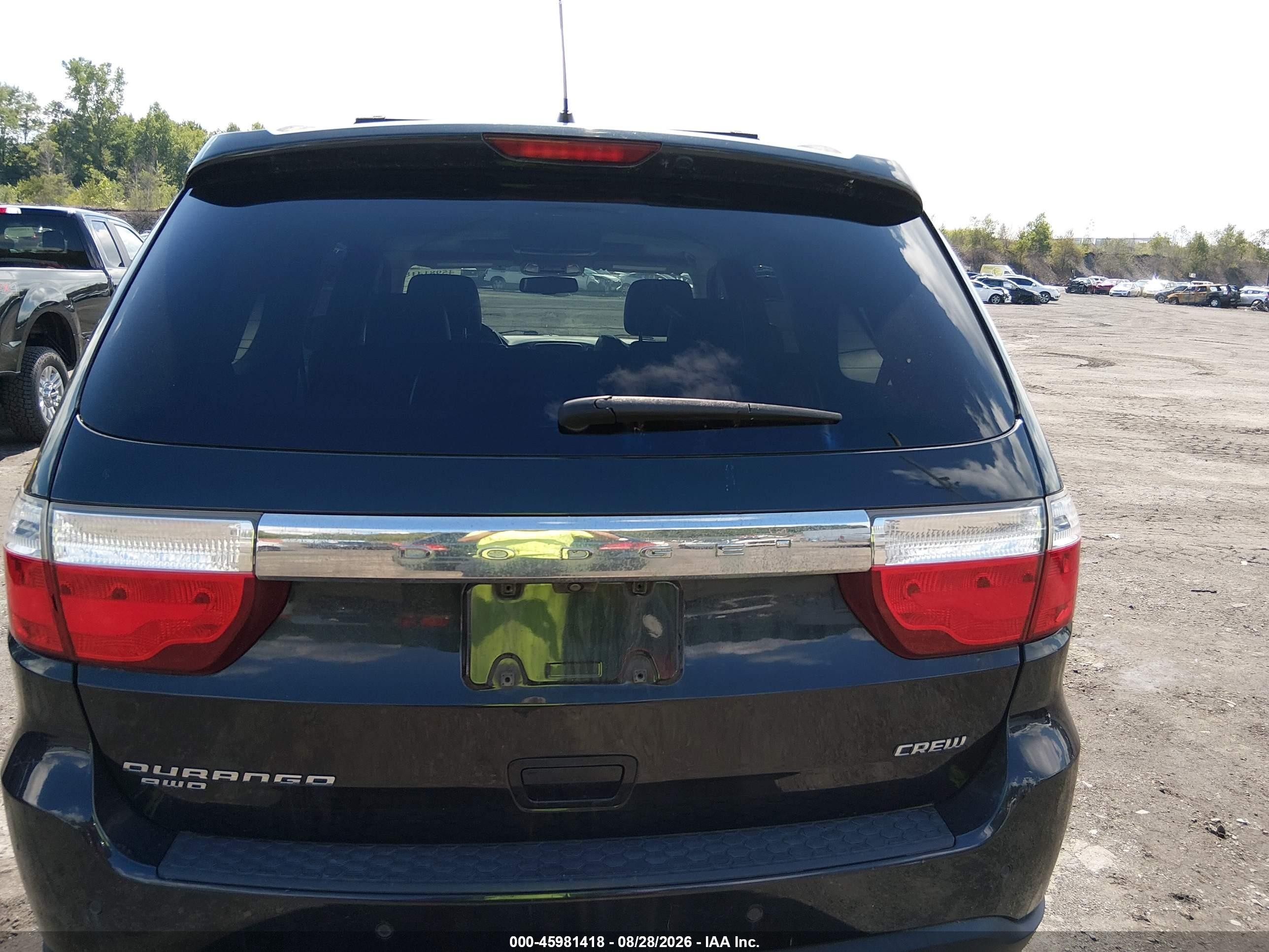 2012 Dodge Durango Crew Черный vin: 1C4RDJDG5CC308826