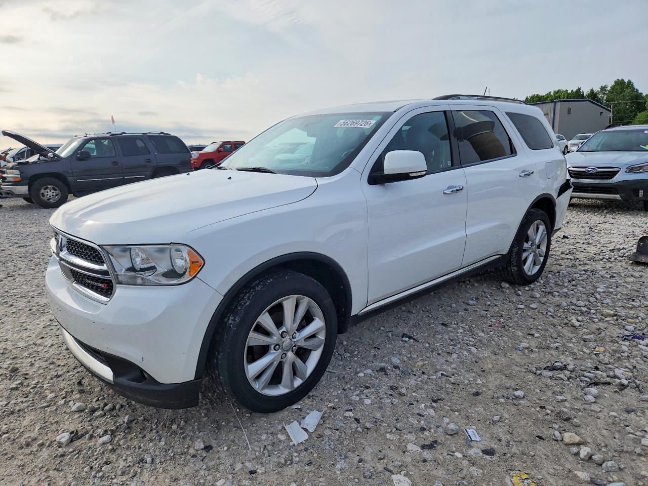2013 Dodge Durango Crew White vin: 1C4RDJDG5DC554244