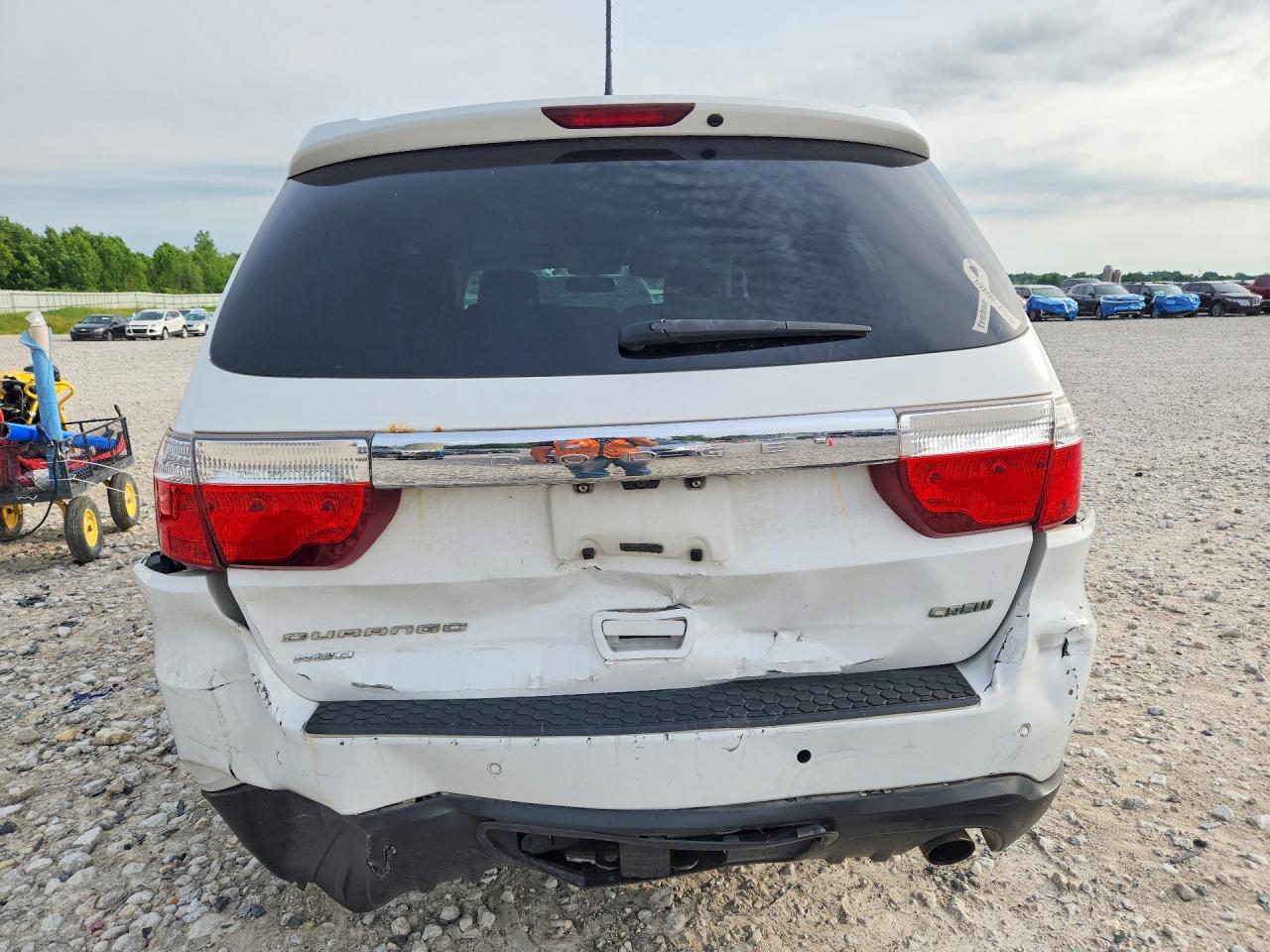 2013 Dodge Durango Crew White vin: 1C4RDJDG5DC554244