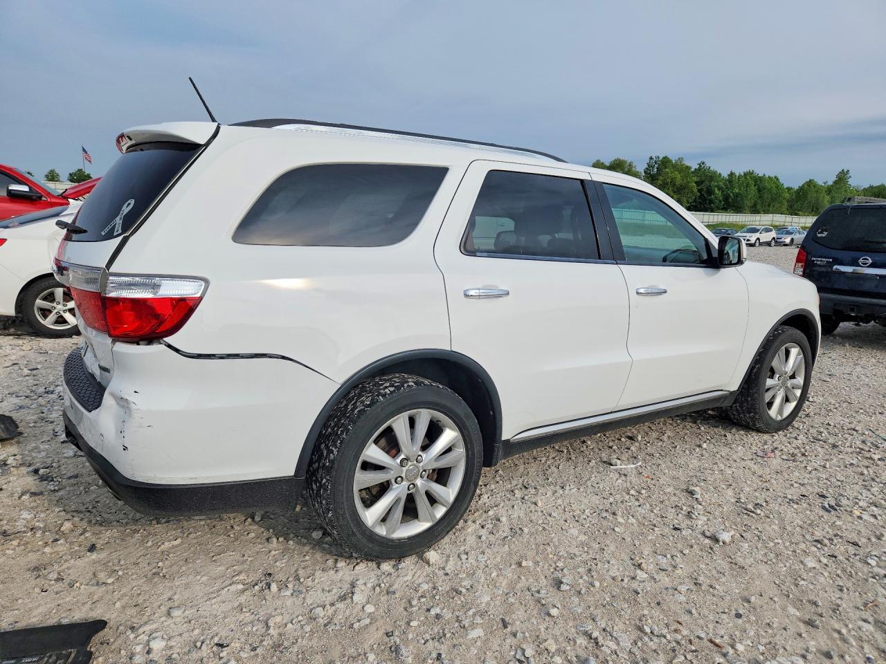 2013 Dodge Durango Crew White vin: 1C4RDJDG5DC554244