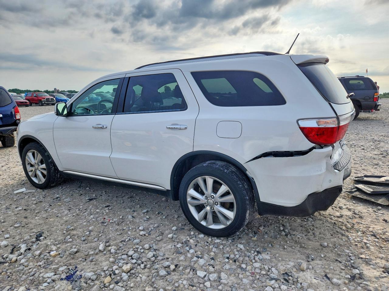 2013 Dodge Durango Crew White vin: 1C4RDJDG5DC554244