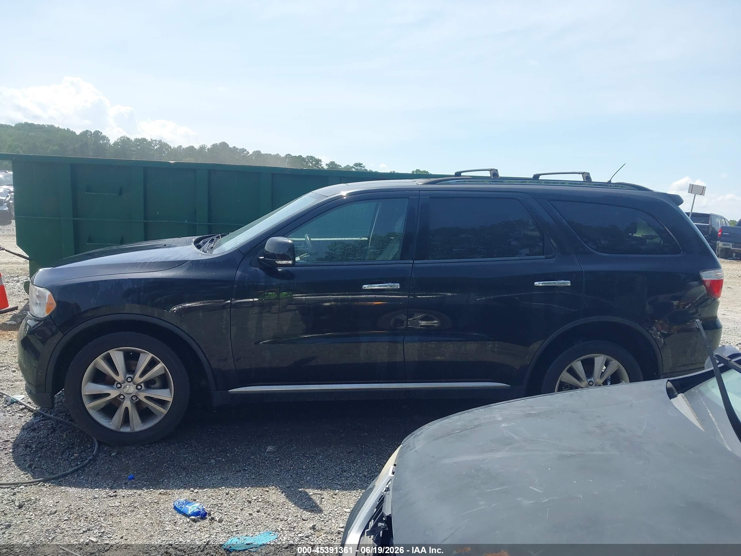 2013 Dodge Durango Crew Black vin: 1C4RDJDG5DC554308