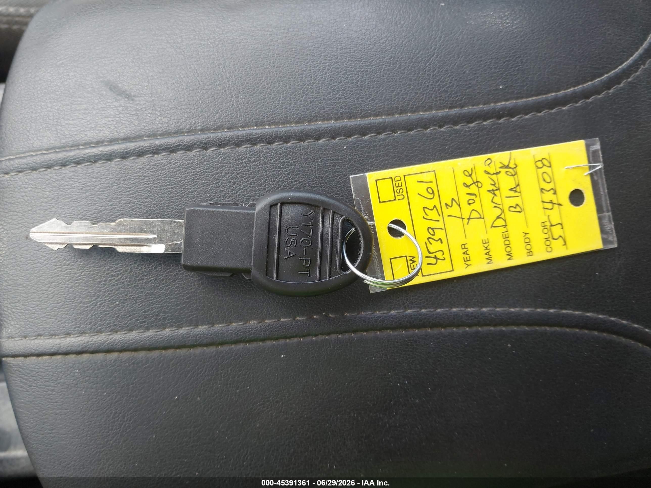 2013 Dodge Durango Crew Black vin: 1C4RDJDG5DC554308