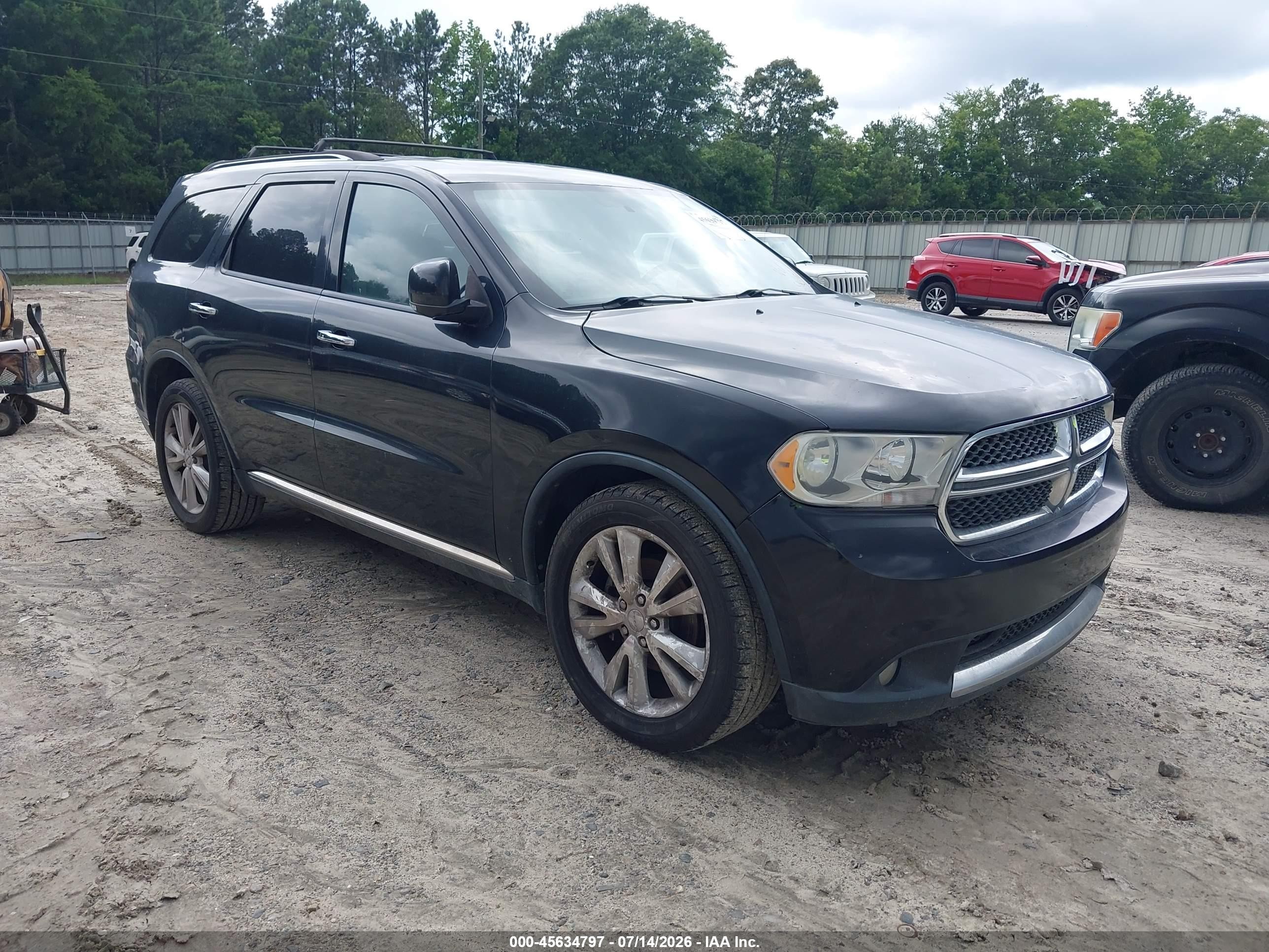 2013 Dodge Durango Crew Черный vin: 1C4RDJDG5DC554308